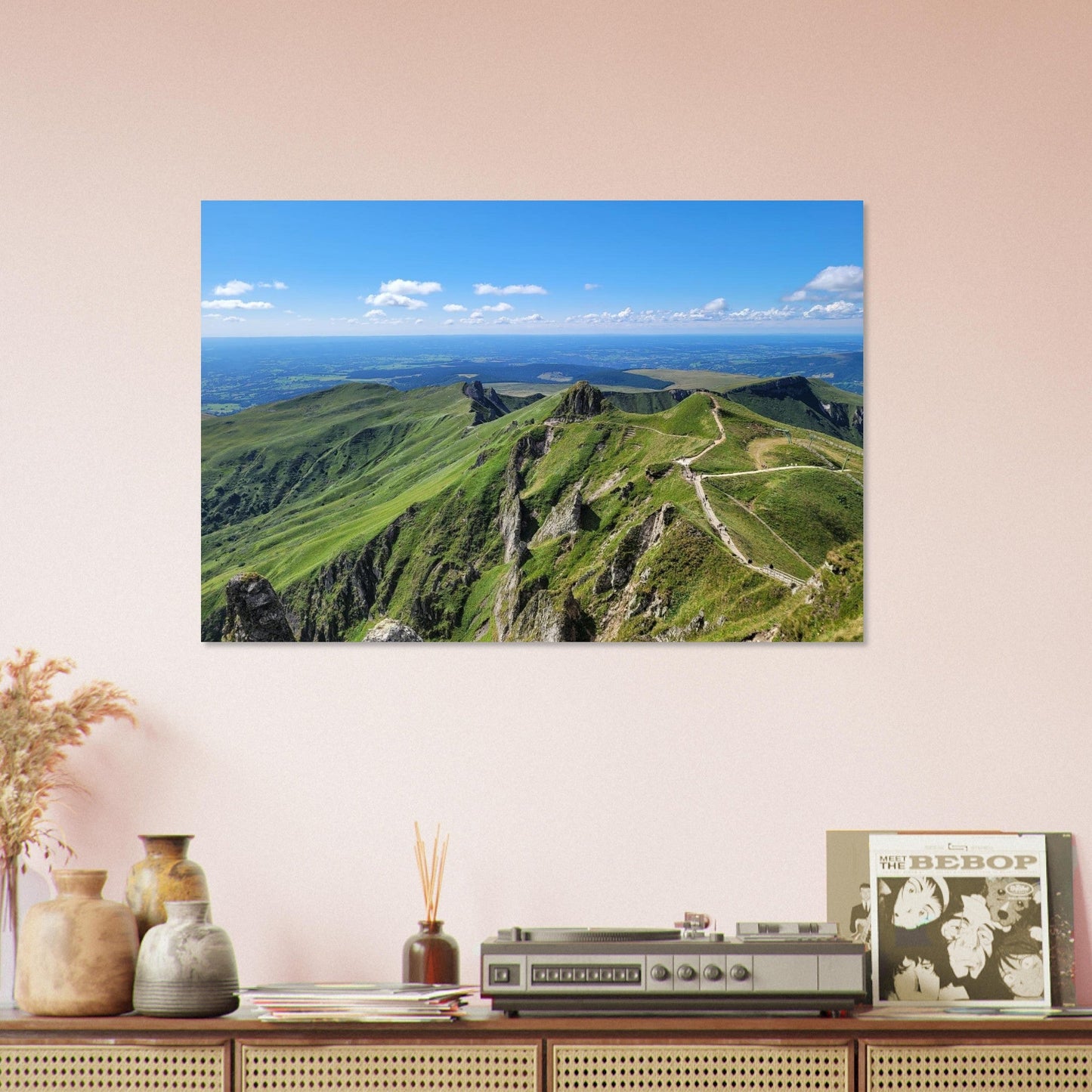 Photo du panorama depuis le sommet du Puy de Sancy — tableau photo paysage de montagne en Alu Dibond, imprimé à la commande en France