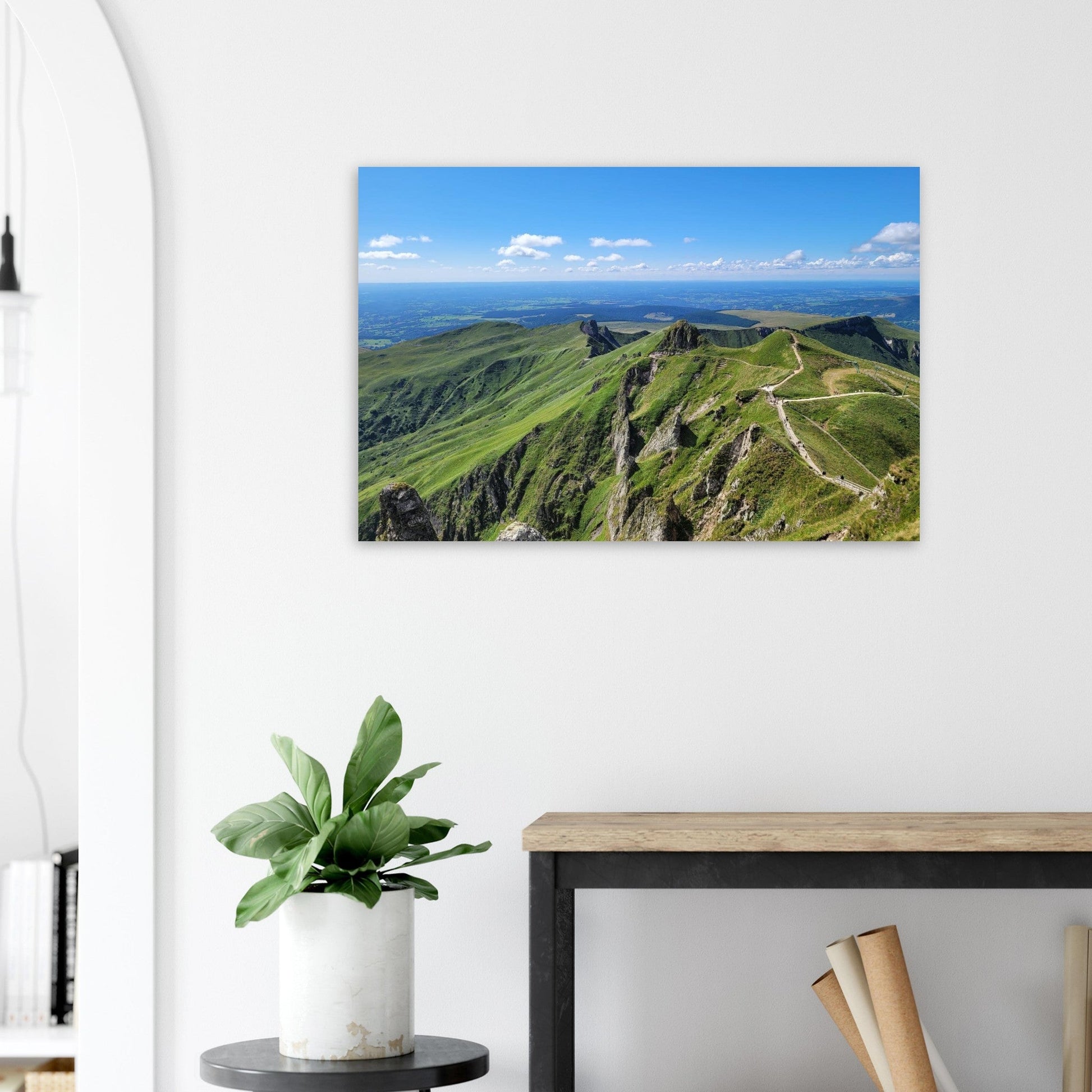 Photo du panorama depuis le sommet du Puy de Sancy — tableau photo paysage de montagne en Alu Dibond, imprimé à la commande en France
