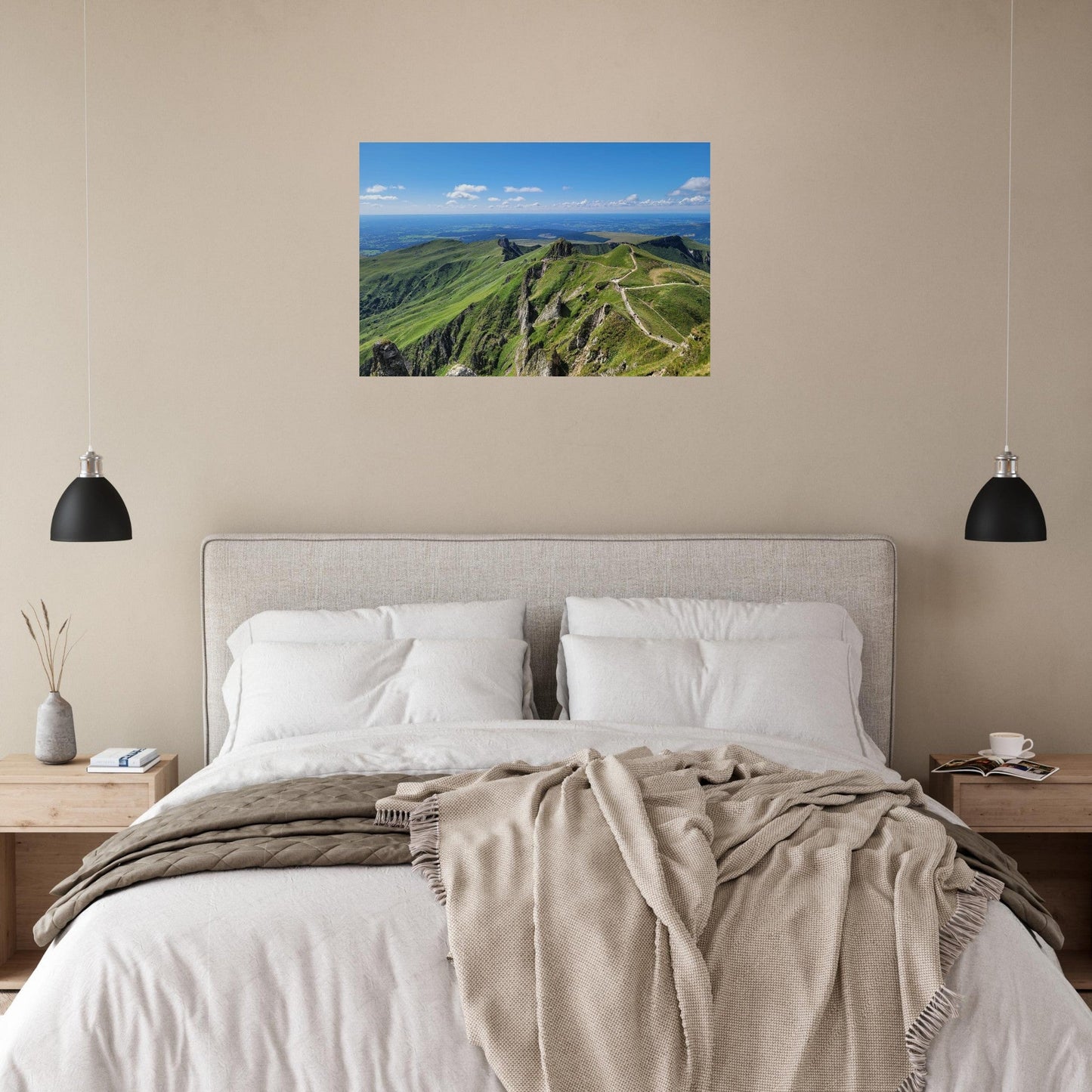 Photo du panorama depuis le sommet du Puy de Sancy — tableau photo paysage de montagne en Alu Dibond, imprimé à la commande en France