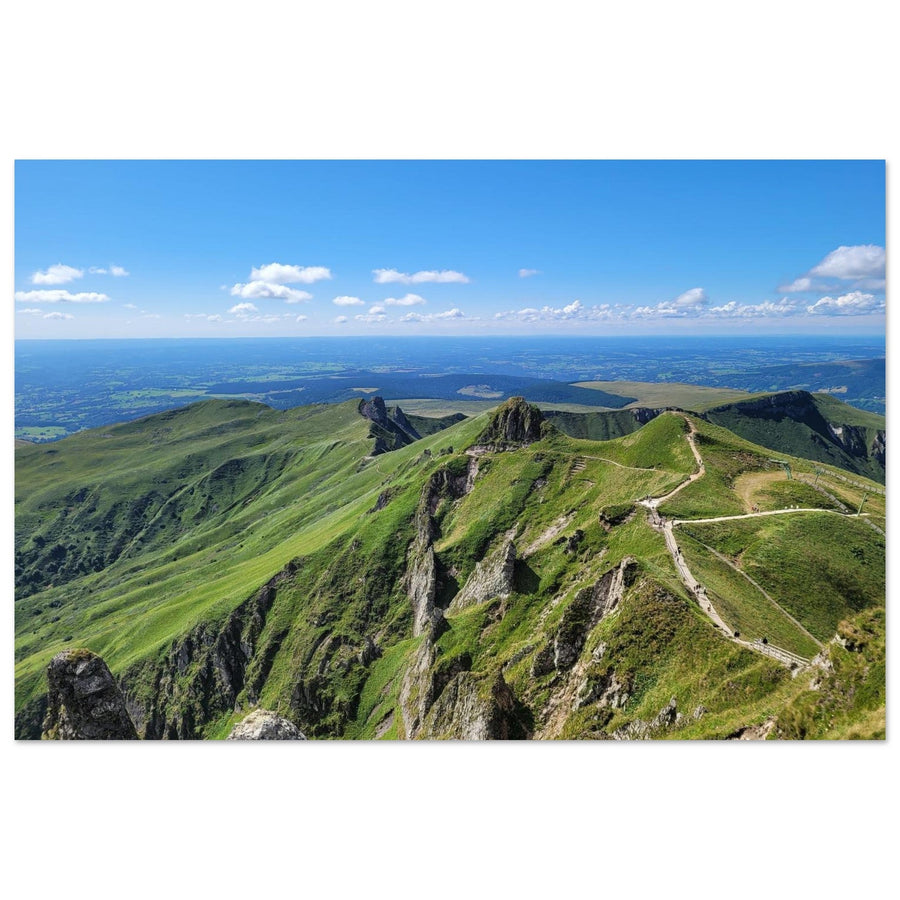 Photo du panorama depuis le sommet du Puy de Sancy – tableau photo sur aluminium Dibond mat
