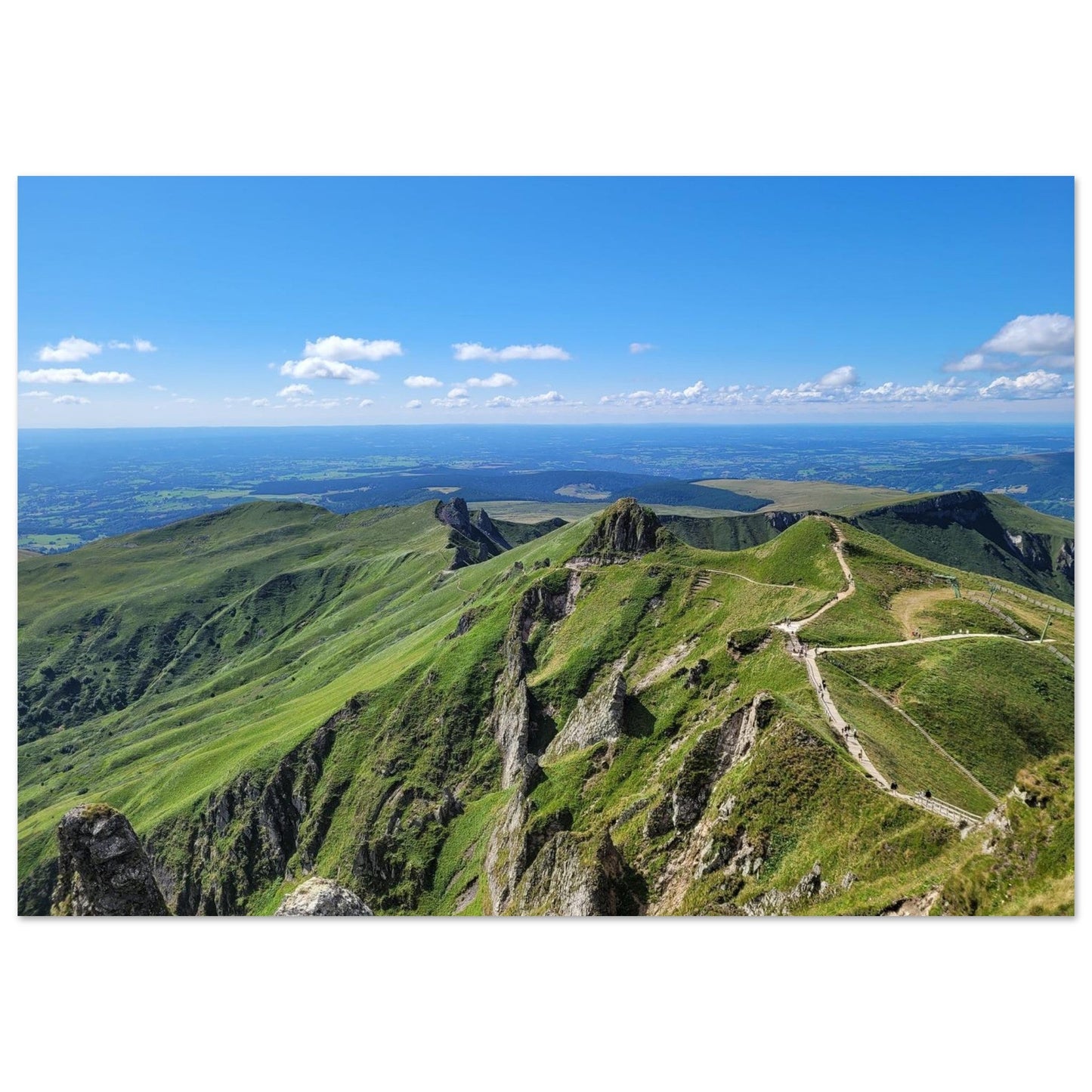 Photo du panorama depuis le sommet du Puy de Sancy — tableau photo paysage de montagne en Alu Dibond, imprimé à la commande en France