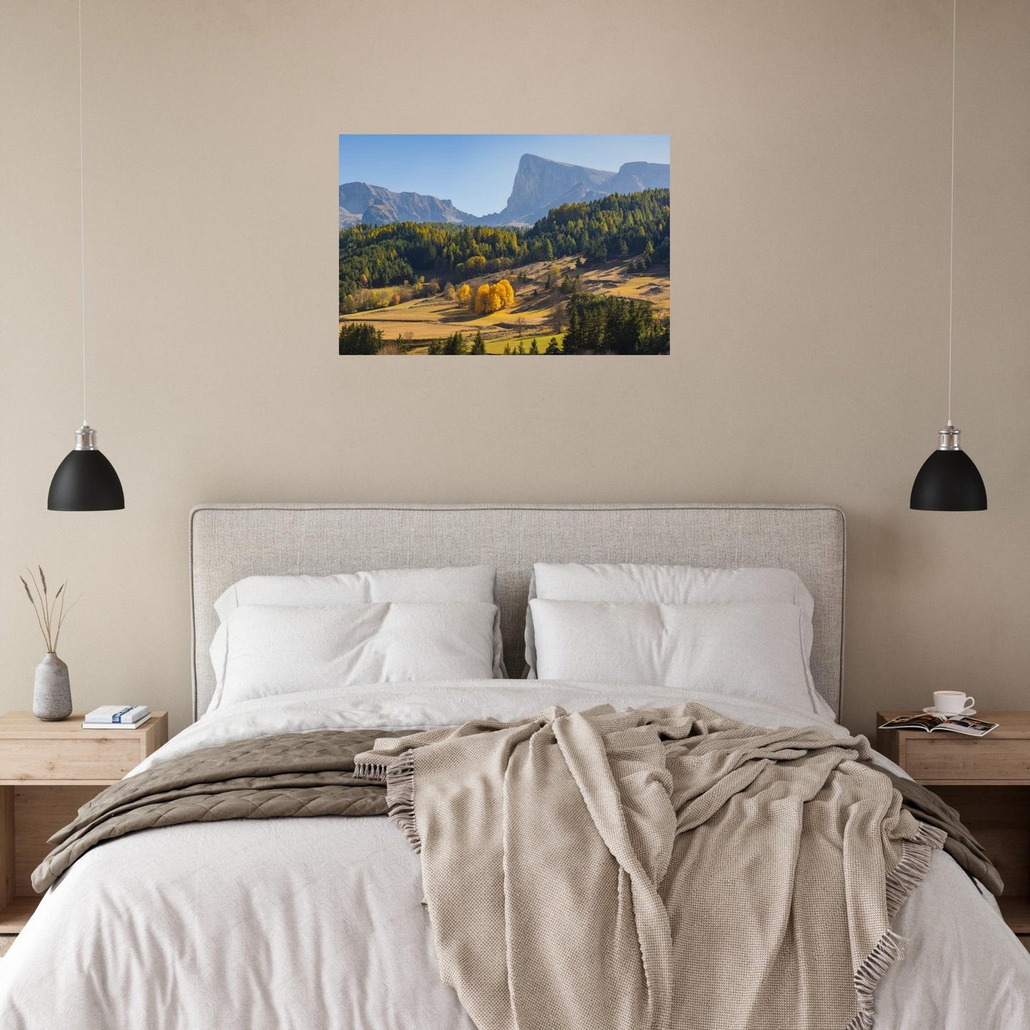 Photo du pic de Bure en automne dans le massif du Dévoluy — tableau photo paysage de montagne en Alu Dibond