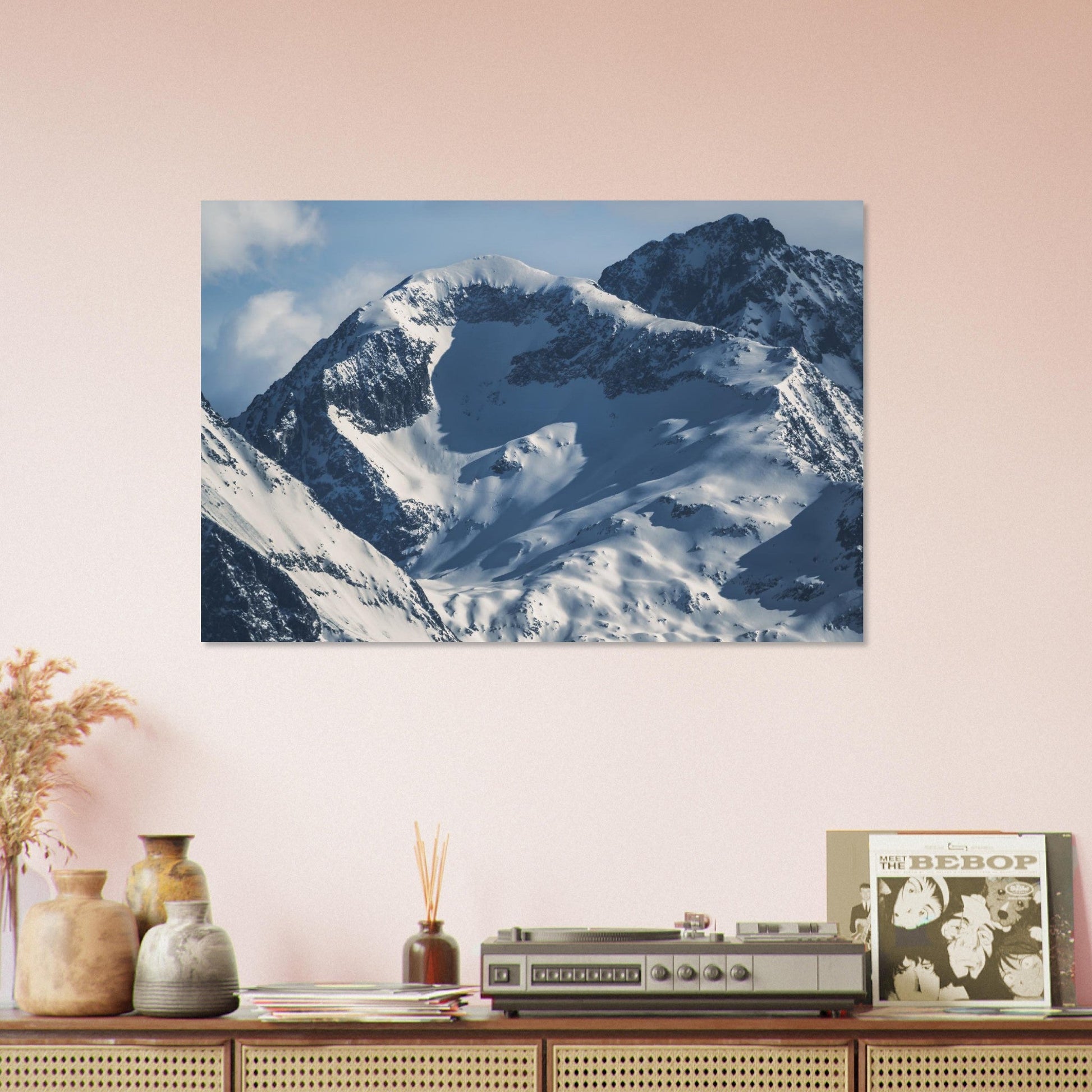 Photo du Pic de l’Étendard et du Pic Bayle à l’Alpe d’Huez — tableau photo paysage de montagne en Alu Dibond