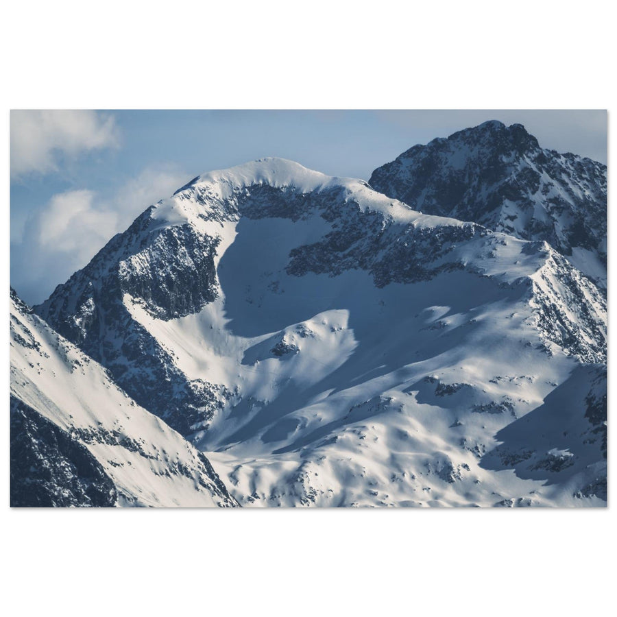 Photo du Pic de l’Étendard et du Pic Bayle à l’Alpe d’Huez — tableau photo paysage de montagne en Alu Dibond, fabrication française