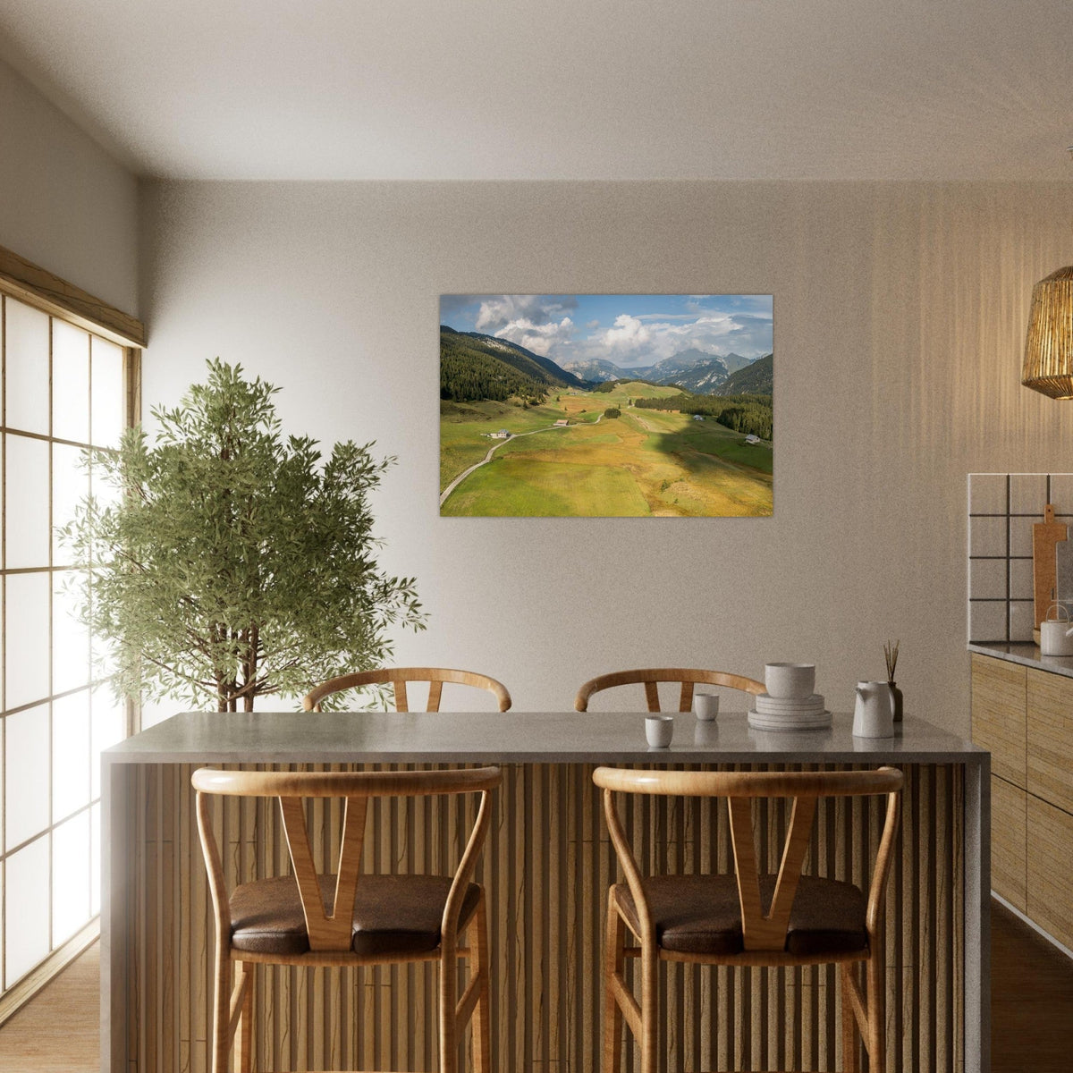 Photo of the Glières plateau in the Bornes Massif — photo print on matte aluminium Dibond