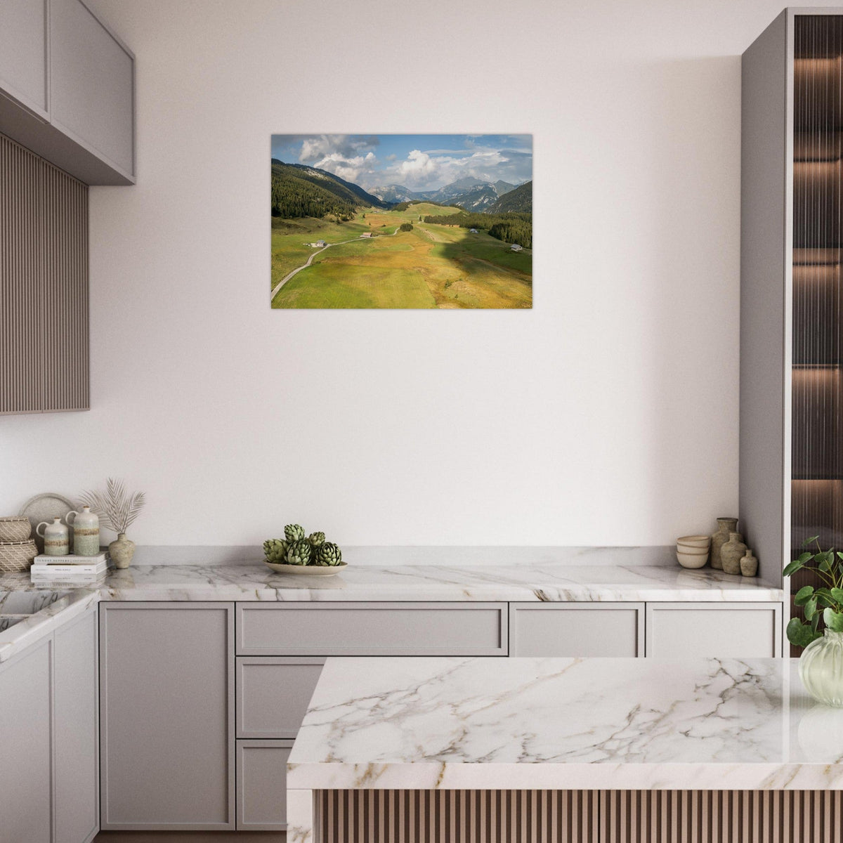 Photo of the Glières plateau in the Bornes Massif — photo print on matte aluminium Dibond
