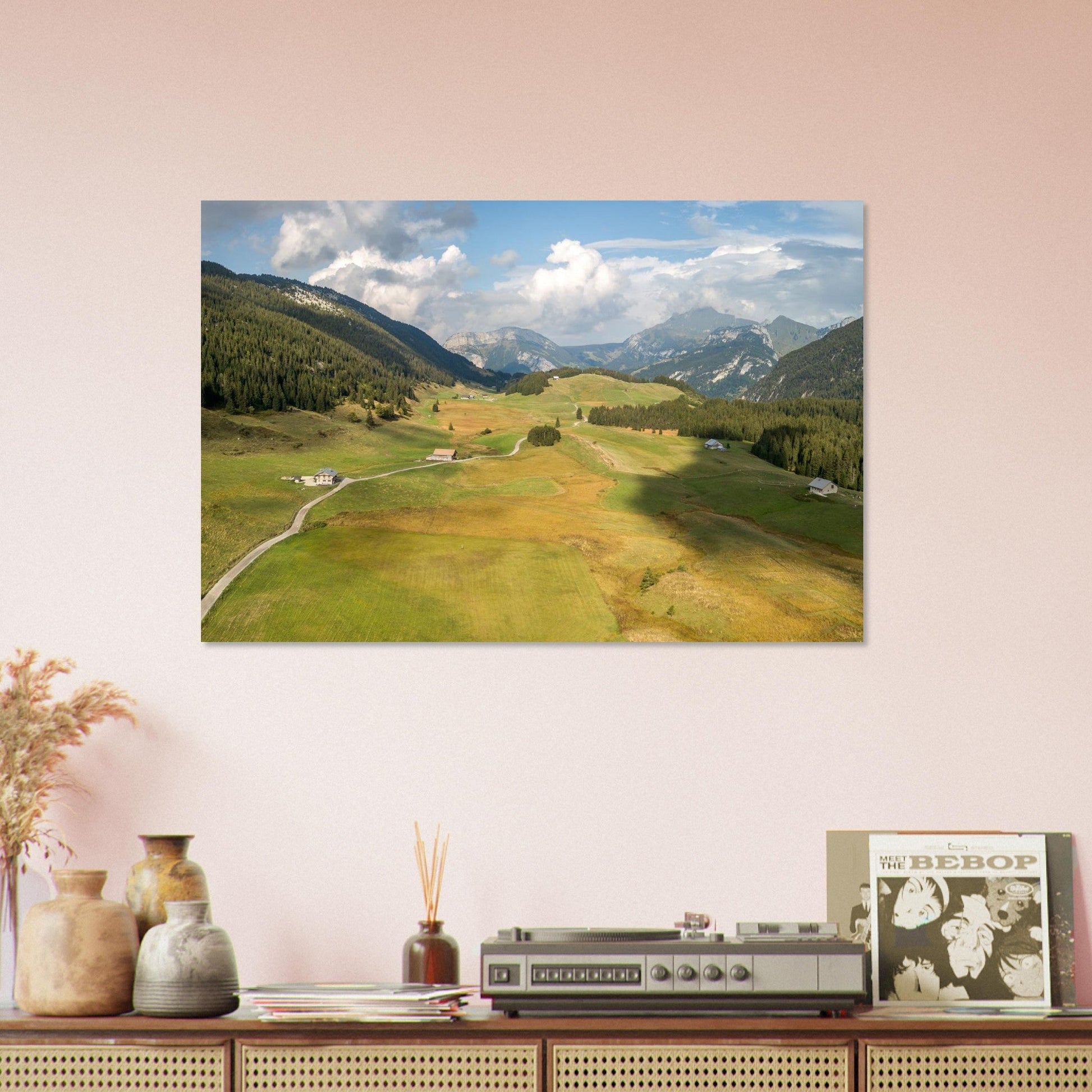 Photo du plateau des Glières dans le massif des Bornes — tableau photo paysage de montagne en Alu Dibond