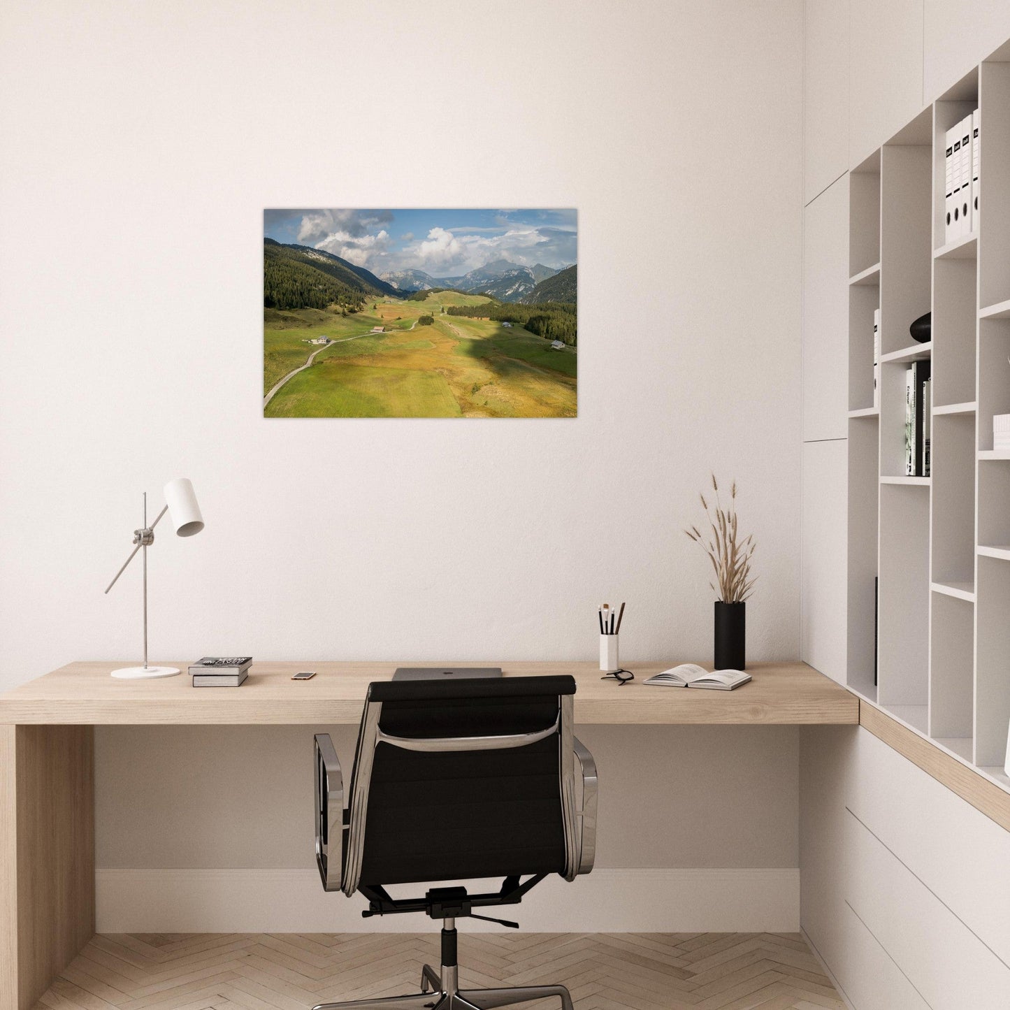 Photo of the Glières plateau in the Bornes Massif — photo print on matte aluminium Dibond