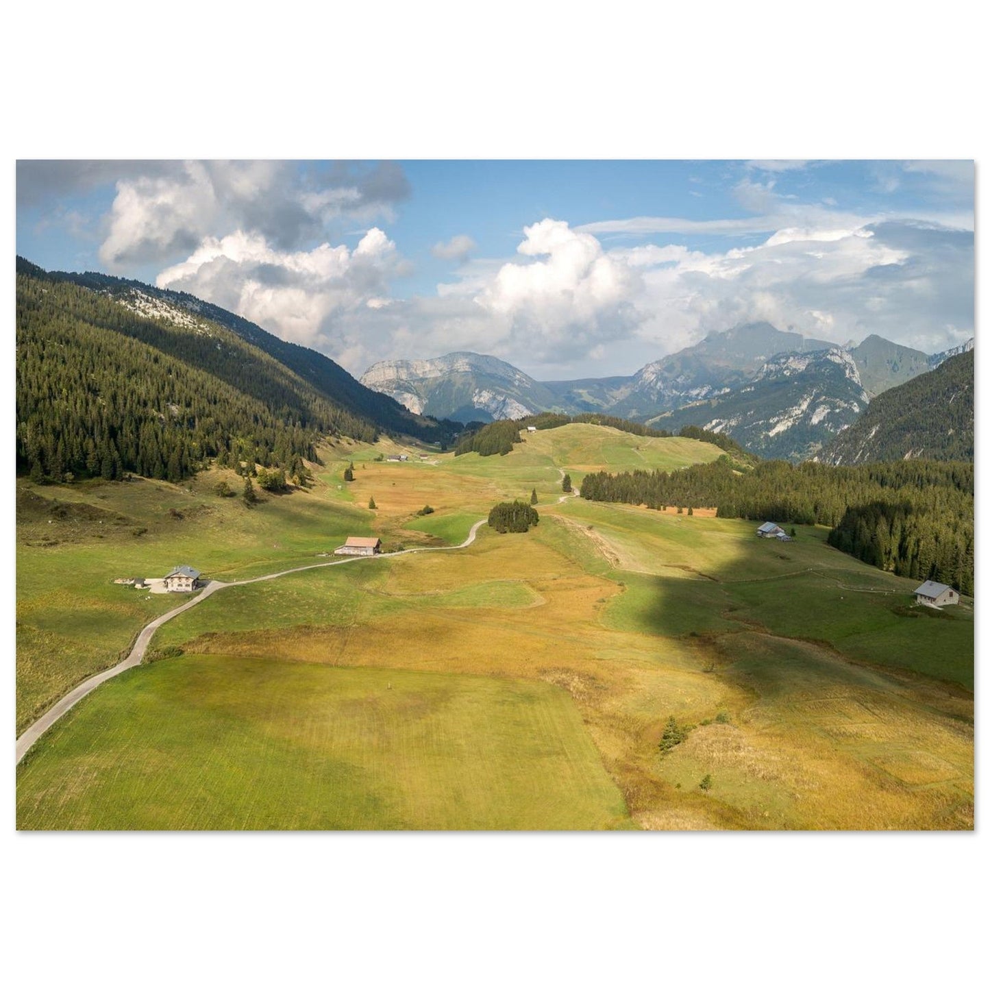 Photo of the Glières plateau in the Bornes Massif — photo print on matte aluminium Dibond