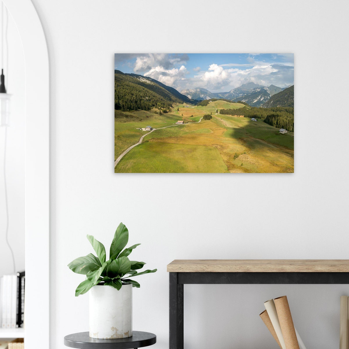 Photo of the Glières plateau in the Bornes Massif — photo print on matte aluminium Dibond