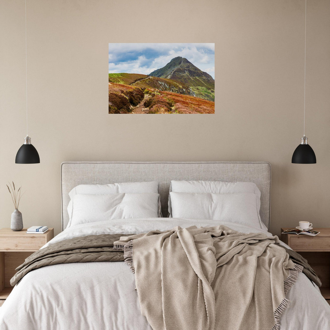 Simulation d’un tableau AluArtMountains dans un intérieur