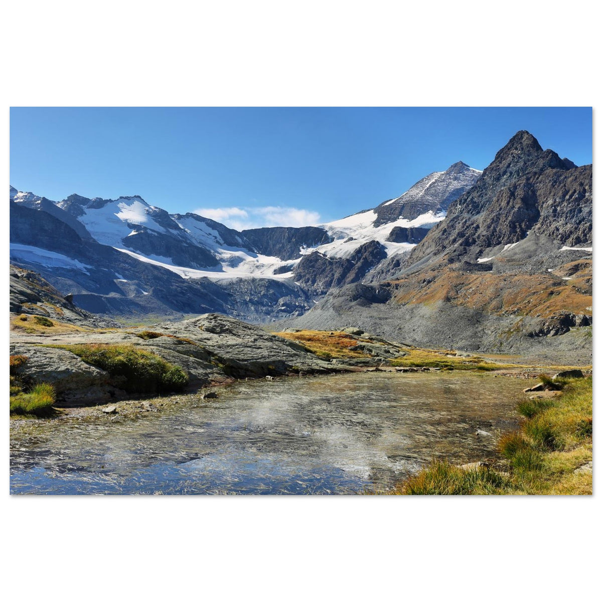Photo du glacier du Grand Méan et du cirque des Évettes — Fotodruck auf mattem Alu-Dibond