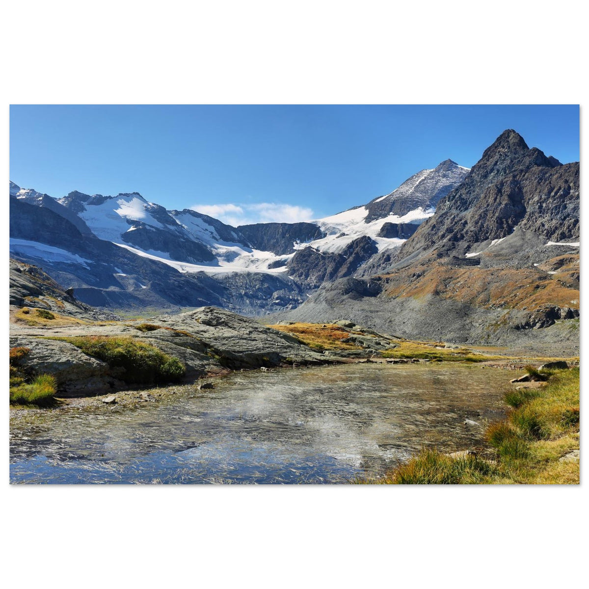Photo du glacier du Grand Méan et du cirque des Évettes — Fotodruck auf mattem Alu-Dibond