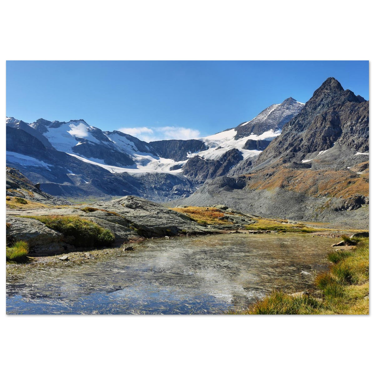 Photo du glacier du Grand Méan et du cirque des Évettes — Fotodruck auf mattem Alu-Dibond