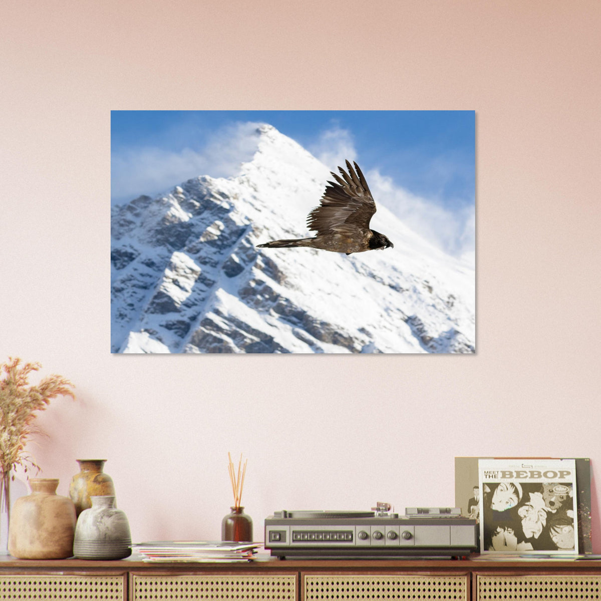 Preview of an AluArtMountains photo print in an interior