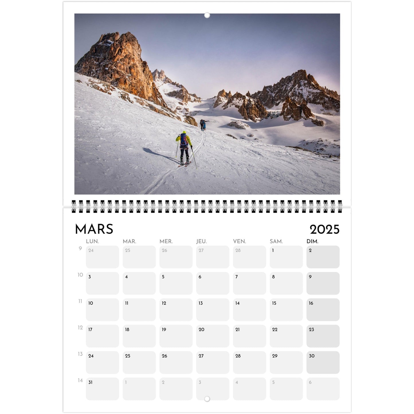 Vente Calendrier Alpes 2025 - Calendrier Alpes 2025