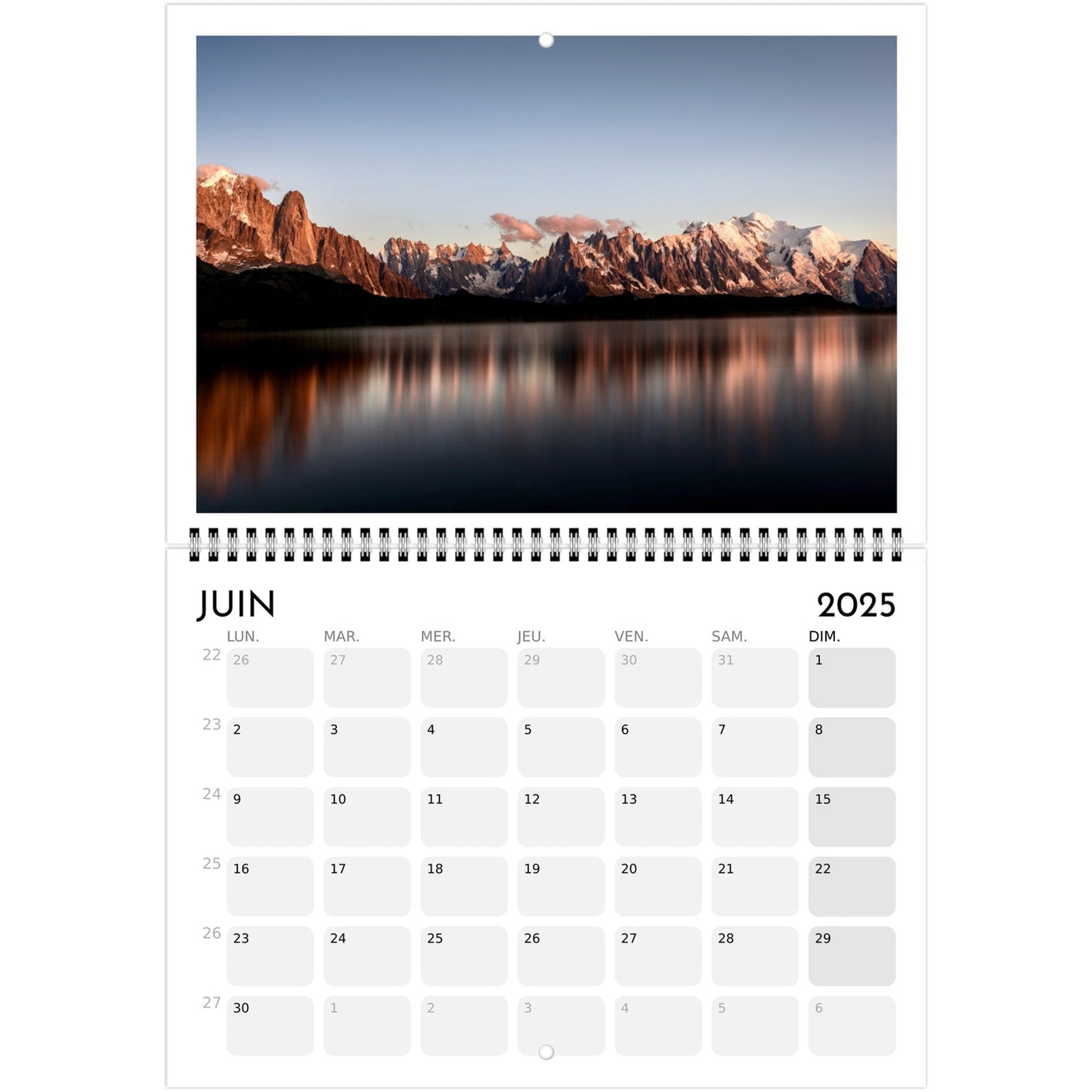 Vente Calendrier Alpes 2025 - Calendrier Alpes 2025