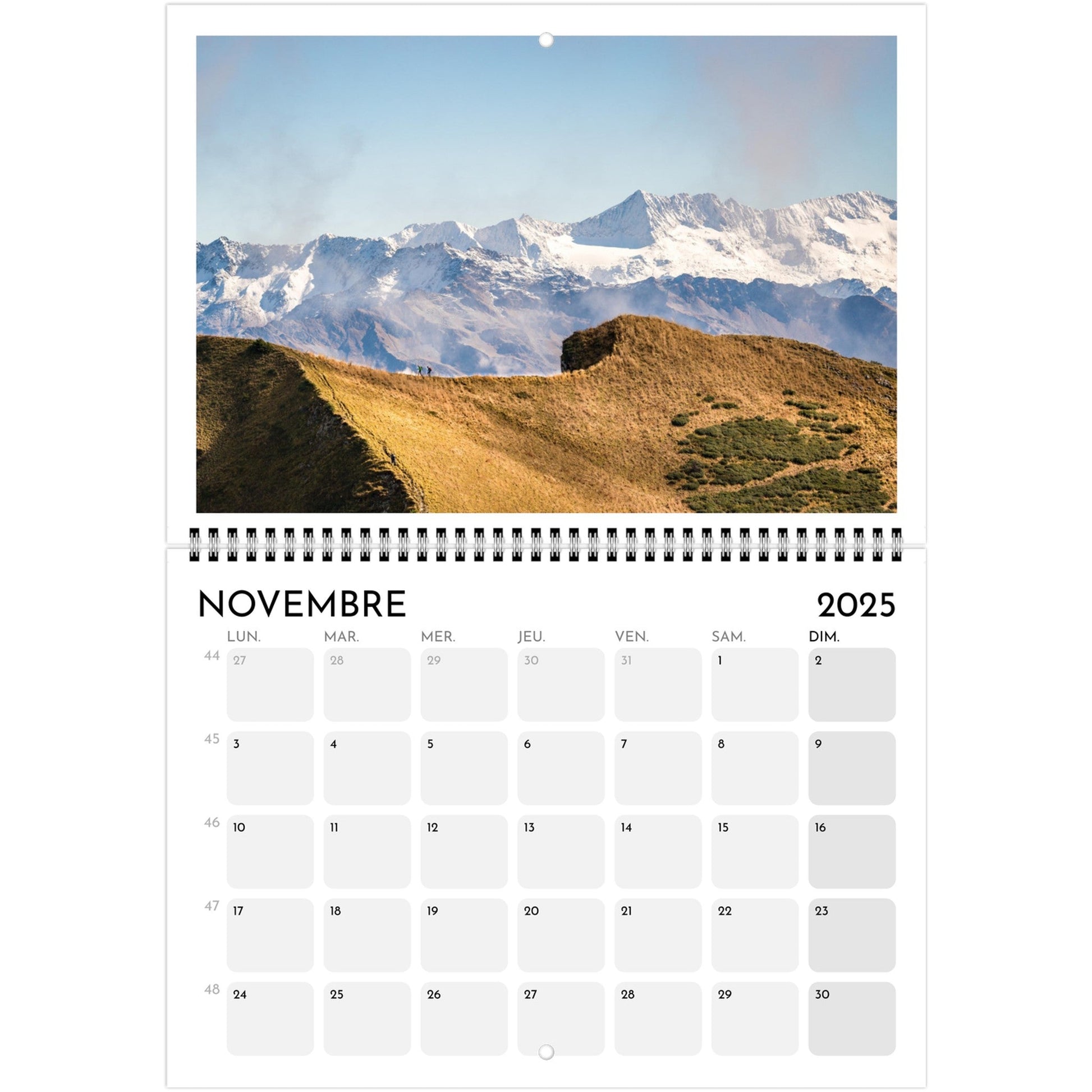 Vente Calendrier Alpes 2025 - Calendrier Alpes 2025