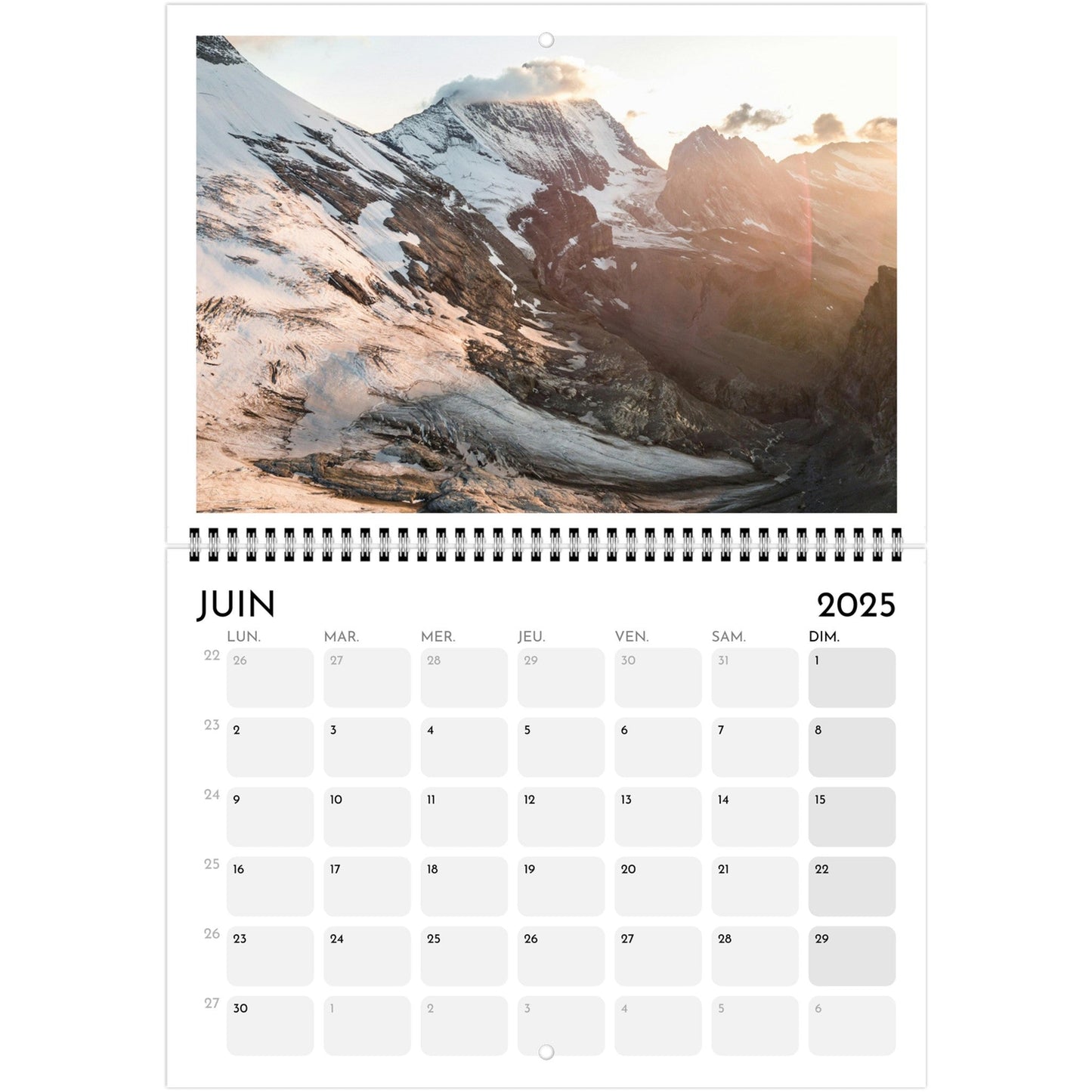 Vente Calendrier Massif de la Vanoise 2025 - Print Material