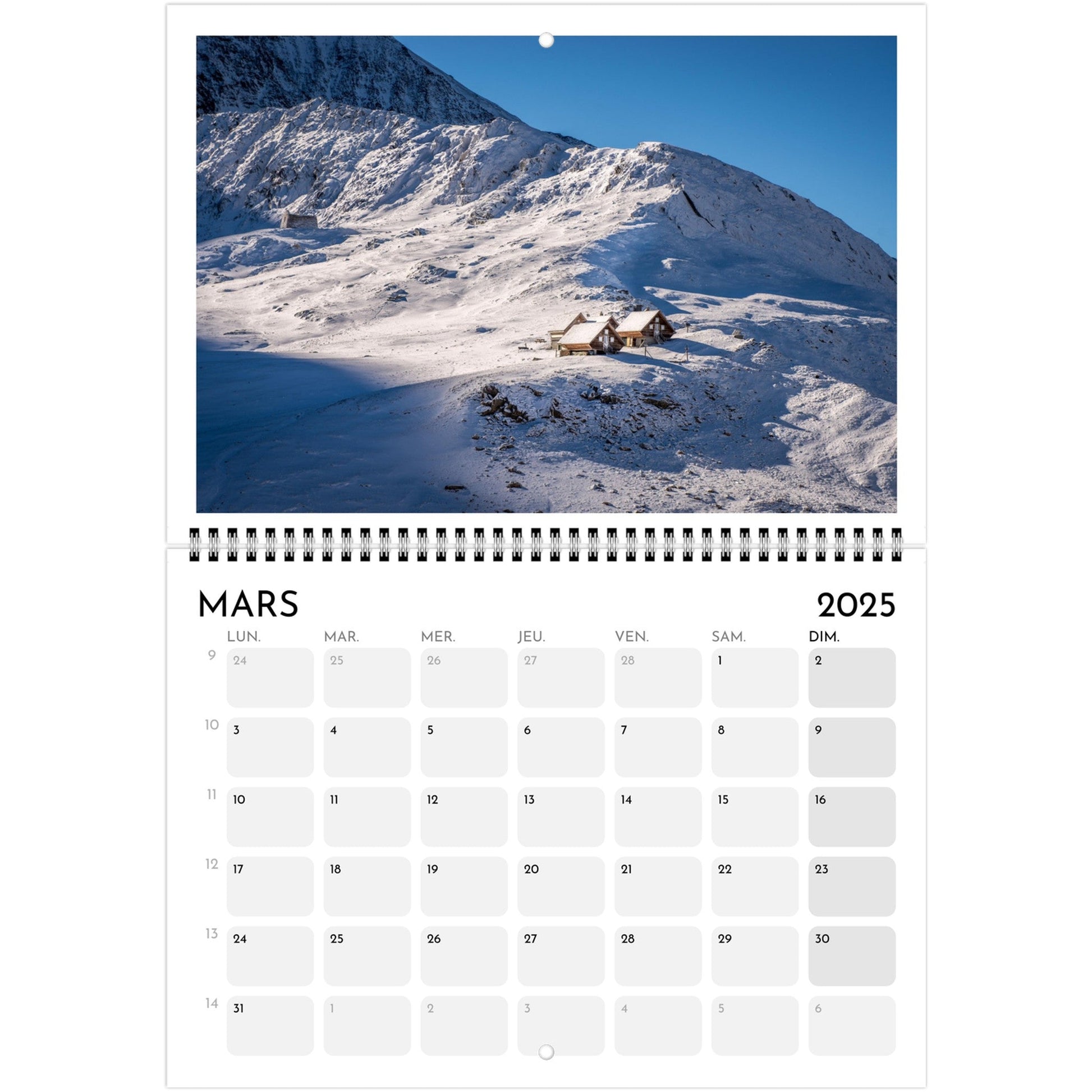 Vente Calendrier Massif de la Vanoise 2025 - Print Material