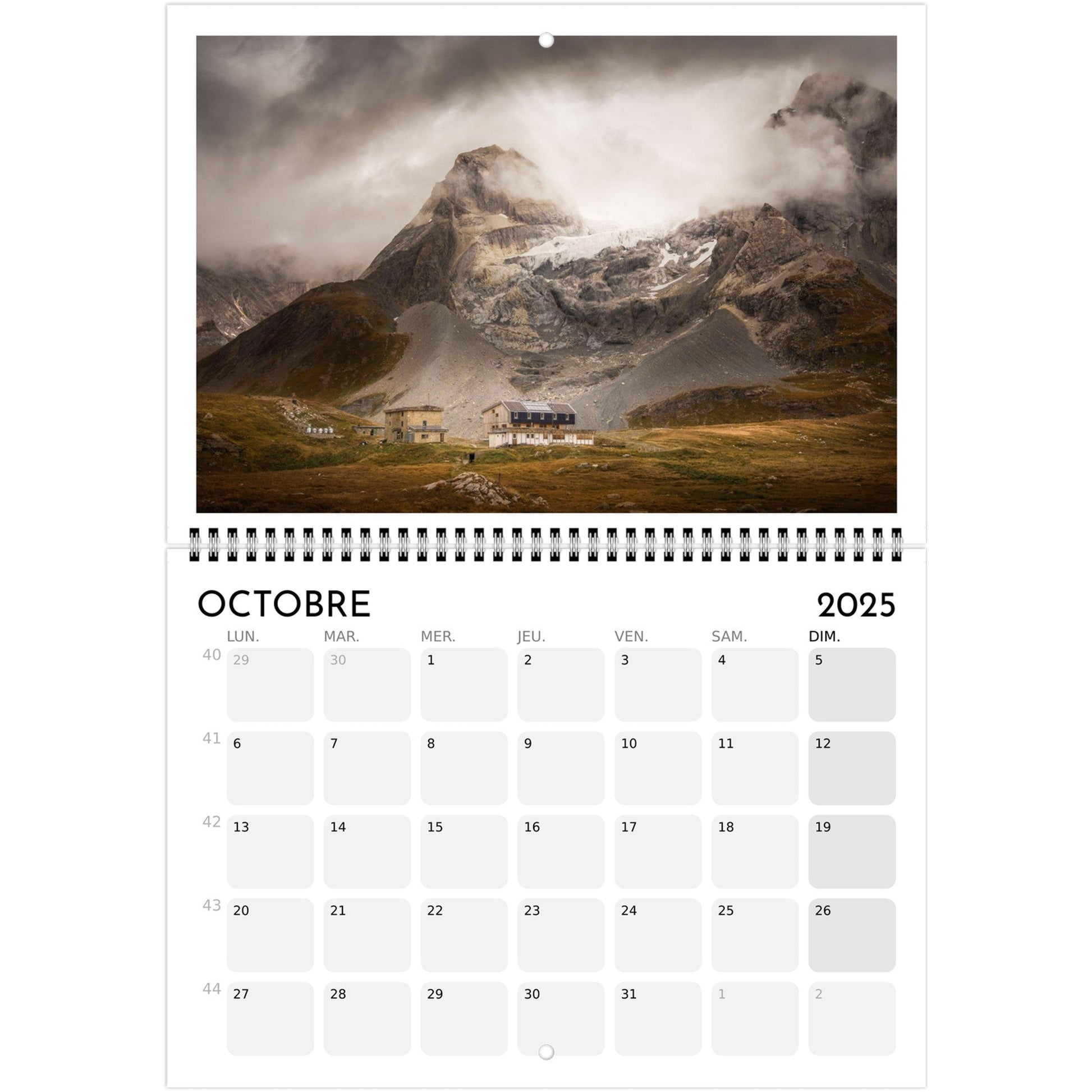 Vente Calendrier Massif de la Vanoise 2025 - Print Material