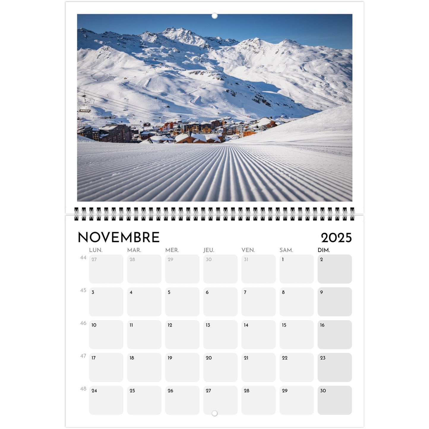 Vente Calendrier Massif de la Vanoise 2025 - Print Material