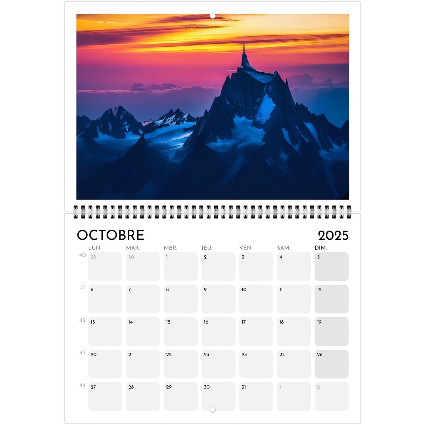 Vente Calendrier Mont - Blanc 2025 - Print Material