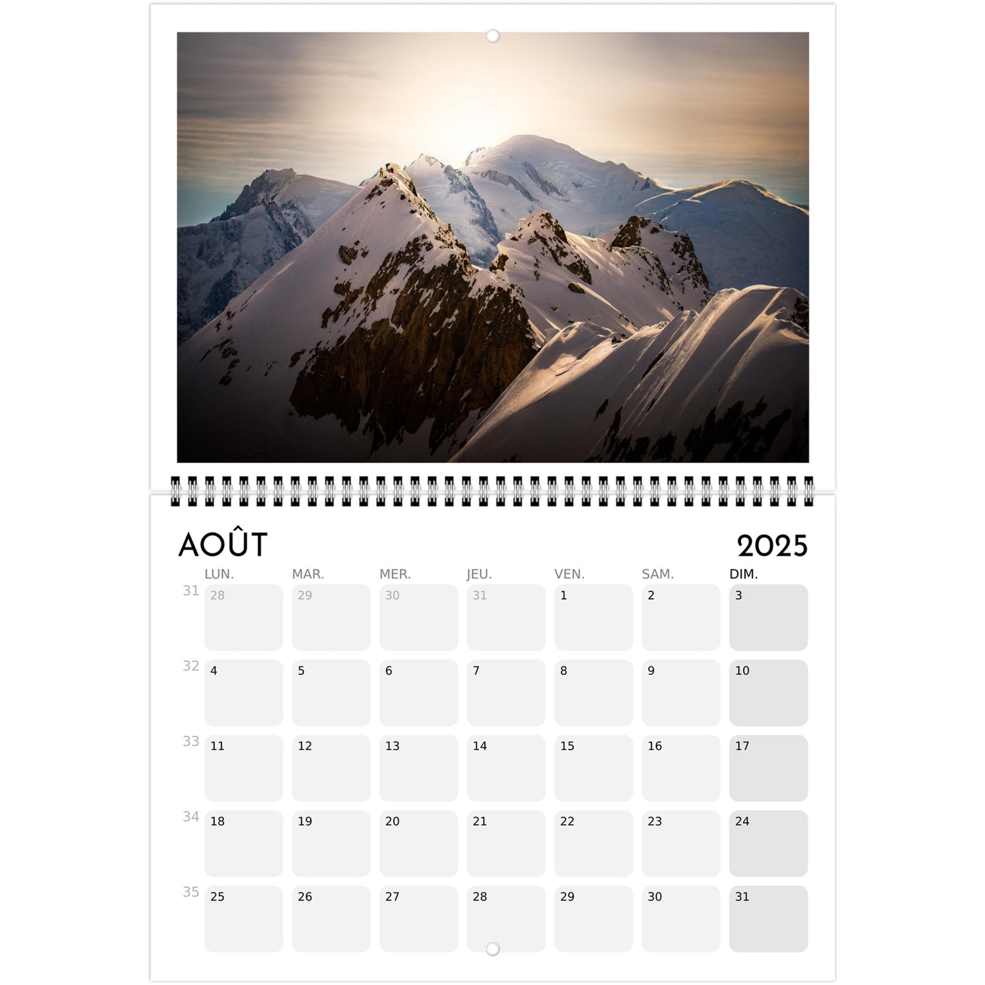 Vente Calendrier Mont - Blanc 2025 - Print Material