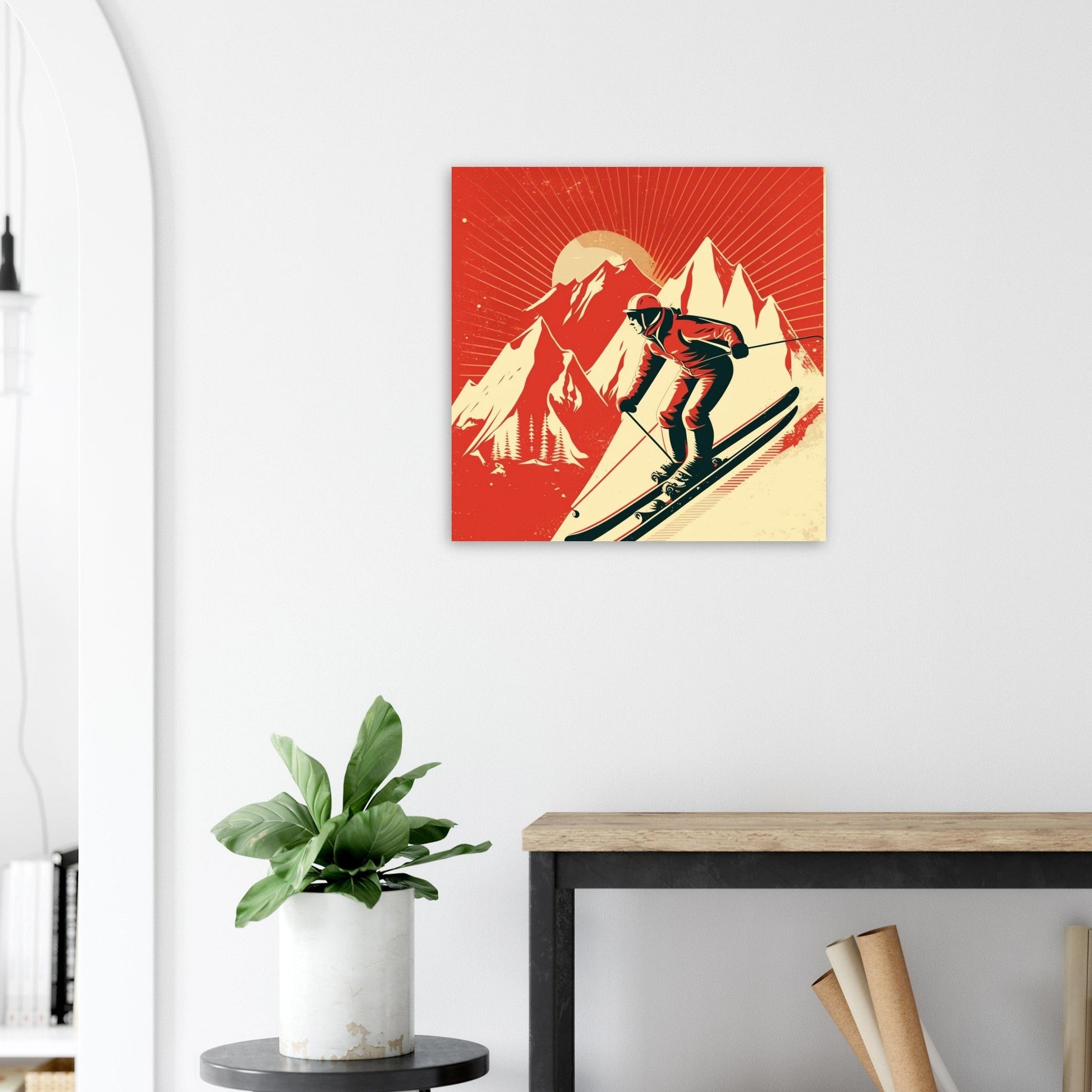 Vente Illustration vintage ski - Illustration vintage / rétro