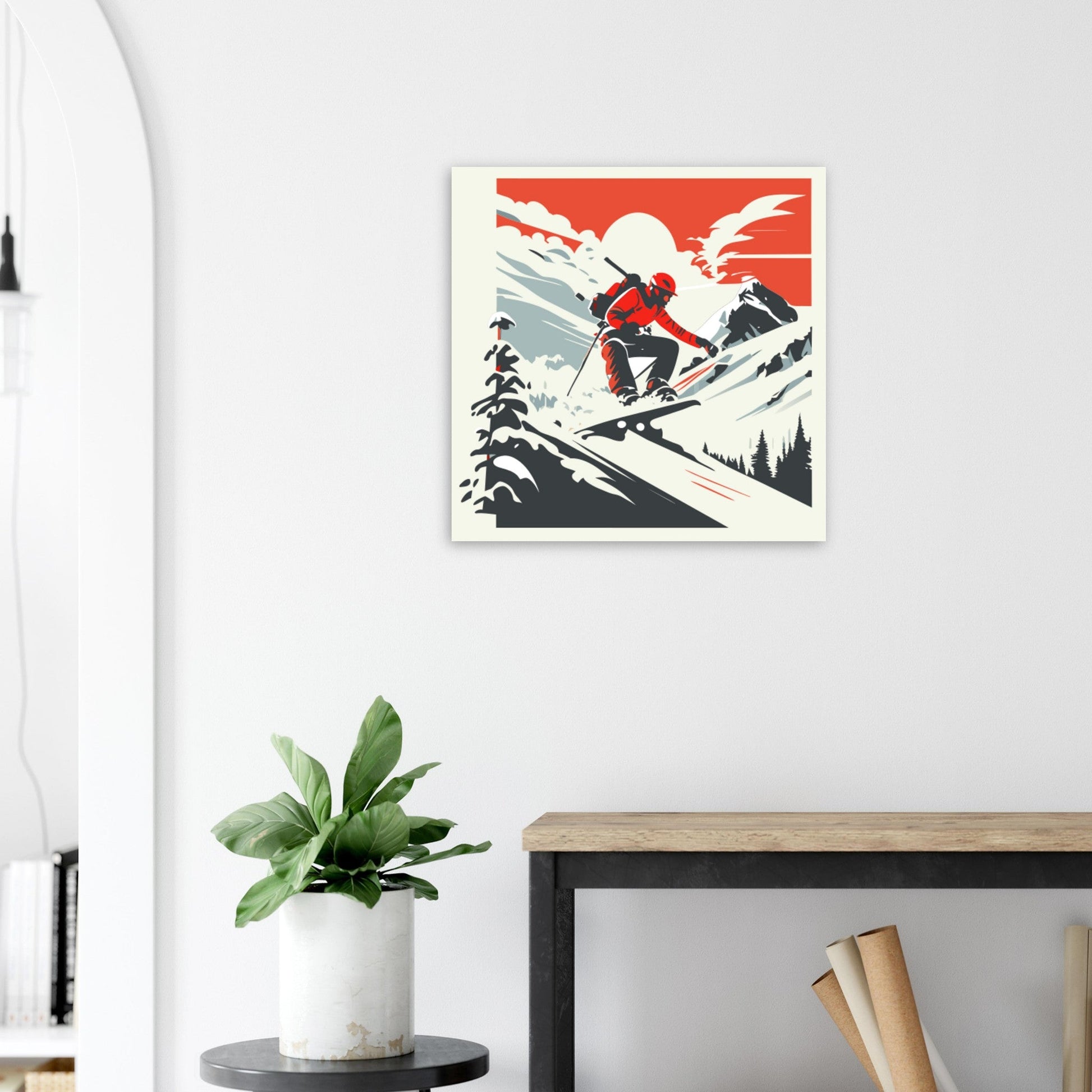 Vente Illustration vintage snowboardeur - Illustration vintage / rétro