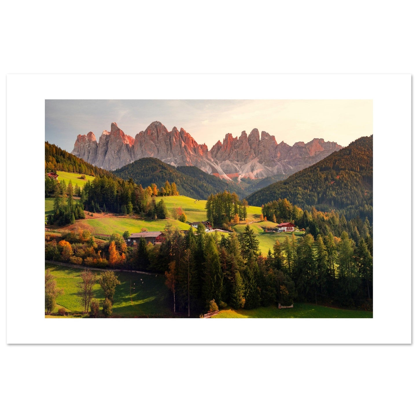 Vente Photo de Funes, Trentin-Haut-Adige, Italie #1 - Tableau photo paysage