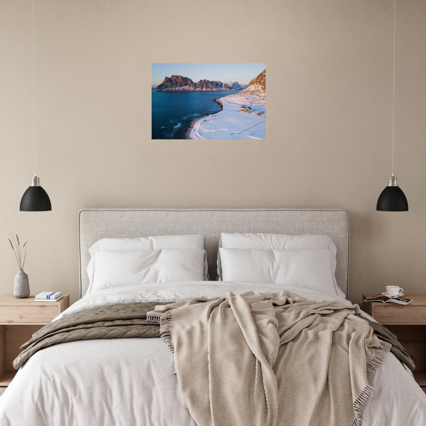 Simulation d’un tableau AluArtMountains dans un intérieur