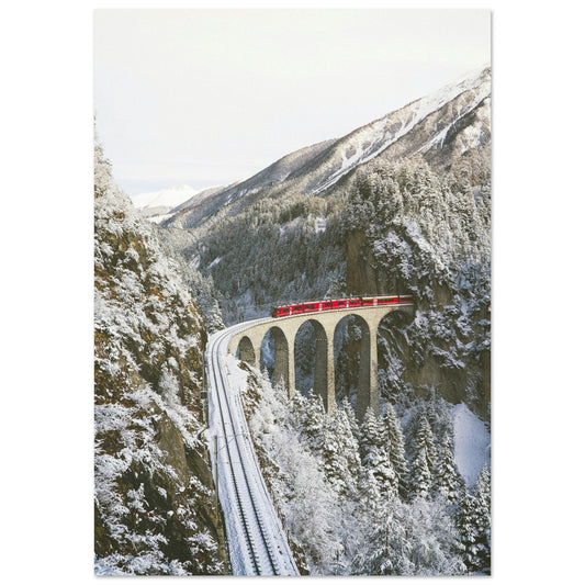 Vente Photo d'un train sur le Viaduc de Landwasser, Suisse #1 - Tableau photo paysage