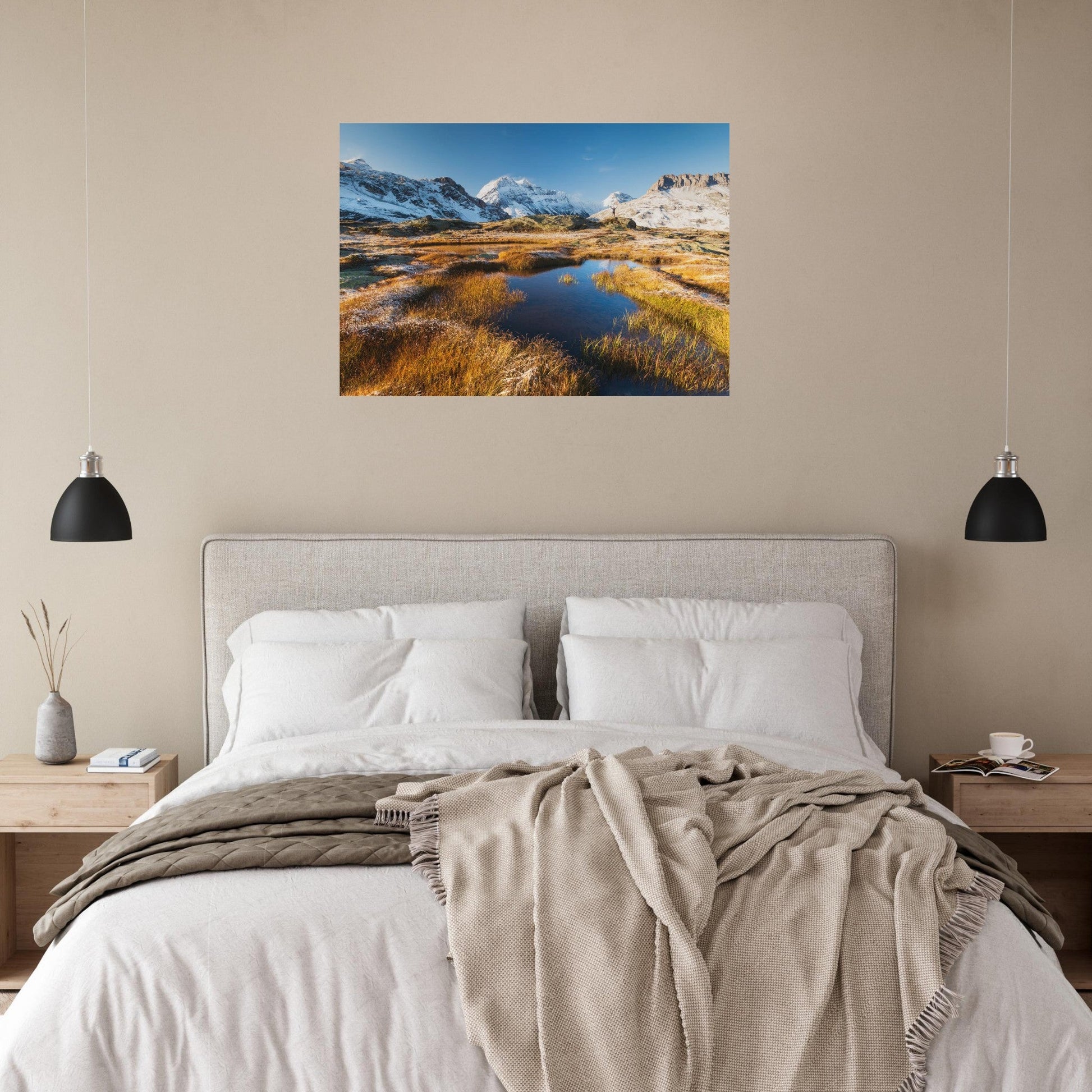 Tableau photo Parc national de la Vanoise en France en automne — tirage aluminium Dibond mat, fabrication française, prêt à accrocher