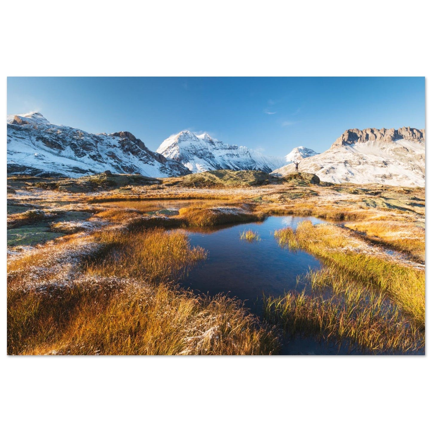 Tableau photo Parc national de la Vanoise en France en automne — tirage aluminium Dibond mat, fabrication française, prêt à accrocher