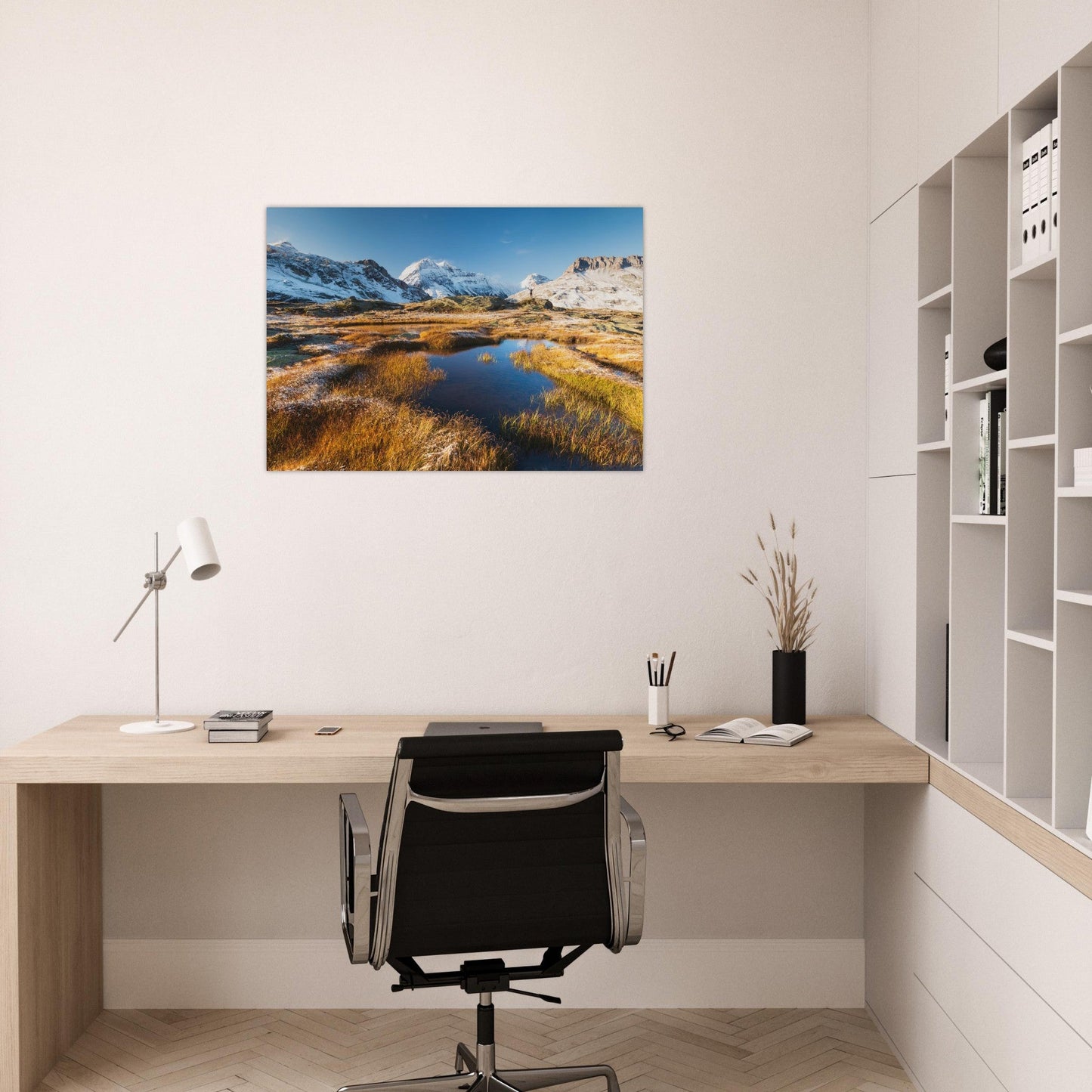 Tableau photo Parc national de la Vanoise en France en automne — tirage aluminium Dibond mat, fabrication française, prêt à accrocher