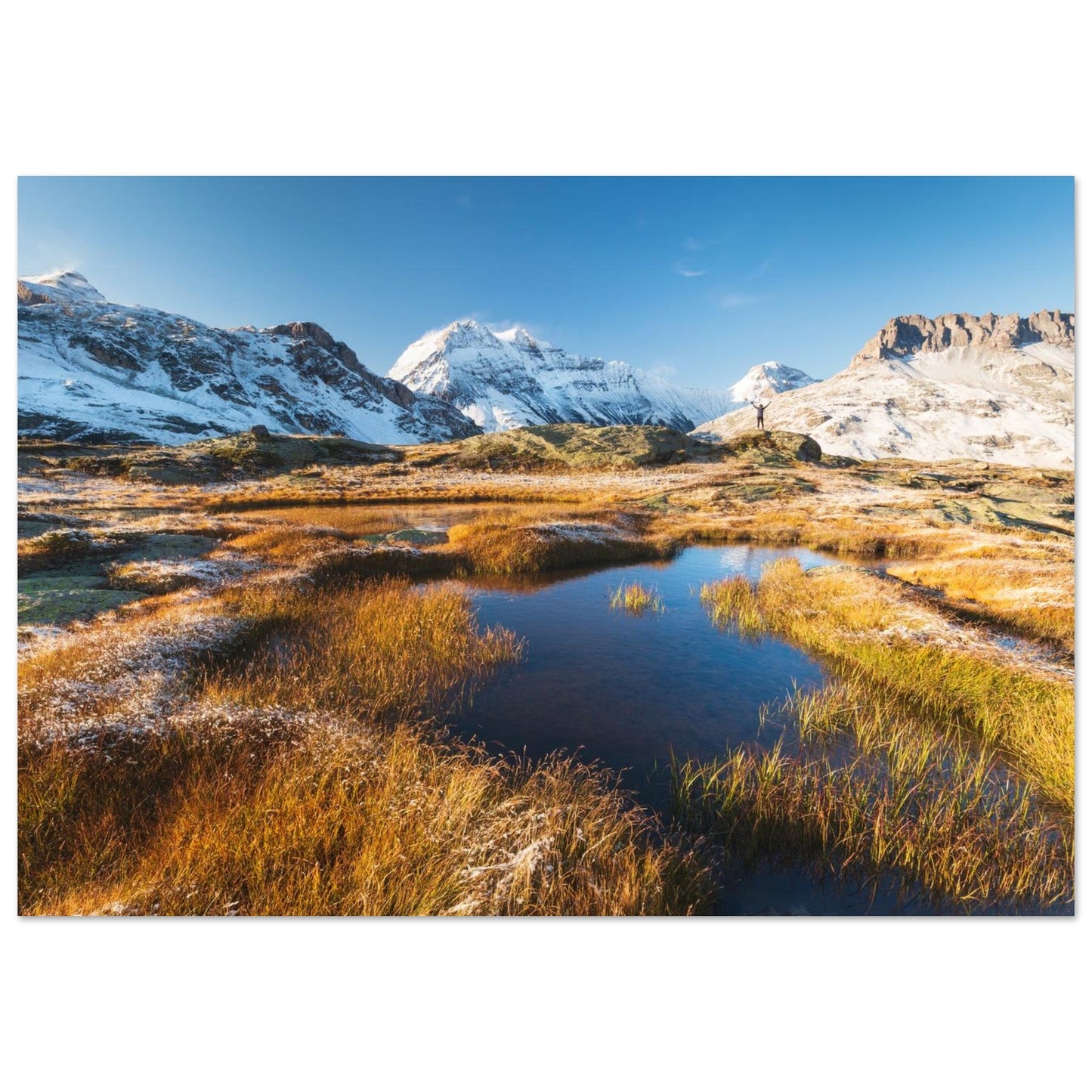 Tableau photo Parc national de la Vanoise en France en automne — tirage aluminium Dibond mat, fabrication française, prêt à accrocher