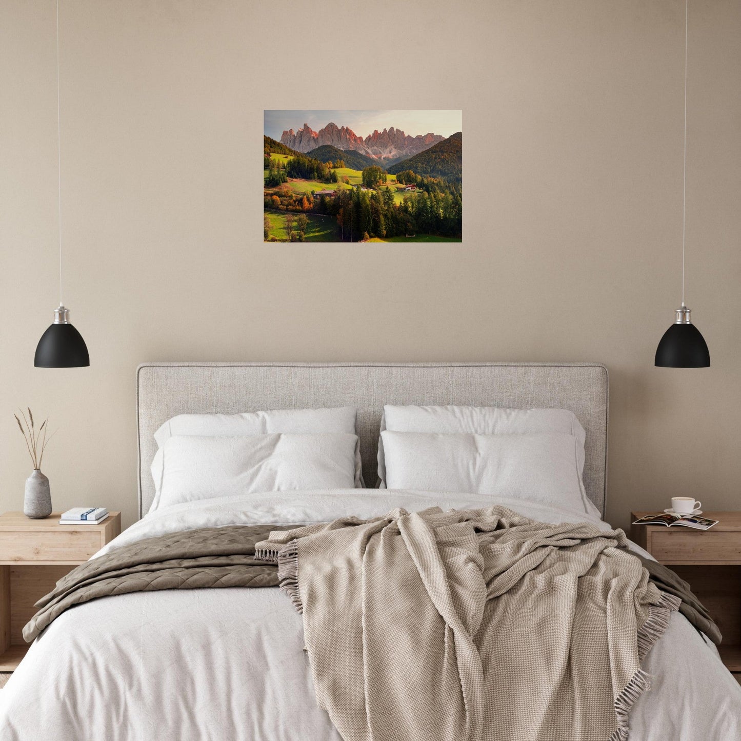 Tableau photo Photo de Funes, Trentin - Haut - Adige, Italie 1 — tirage aluminium Dibond mat, fabrication française, prêt à accrocher