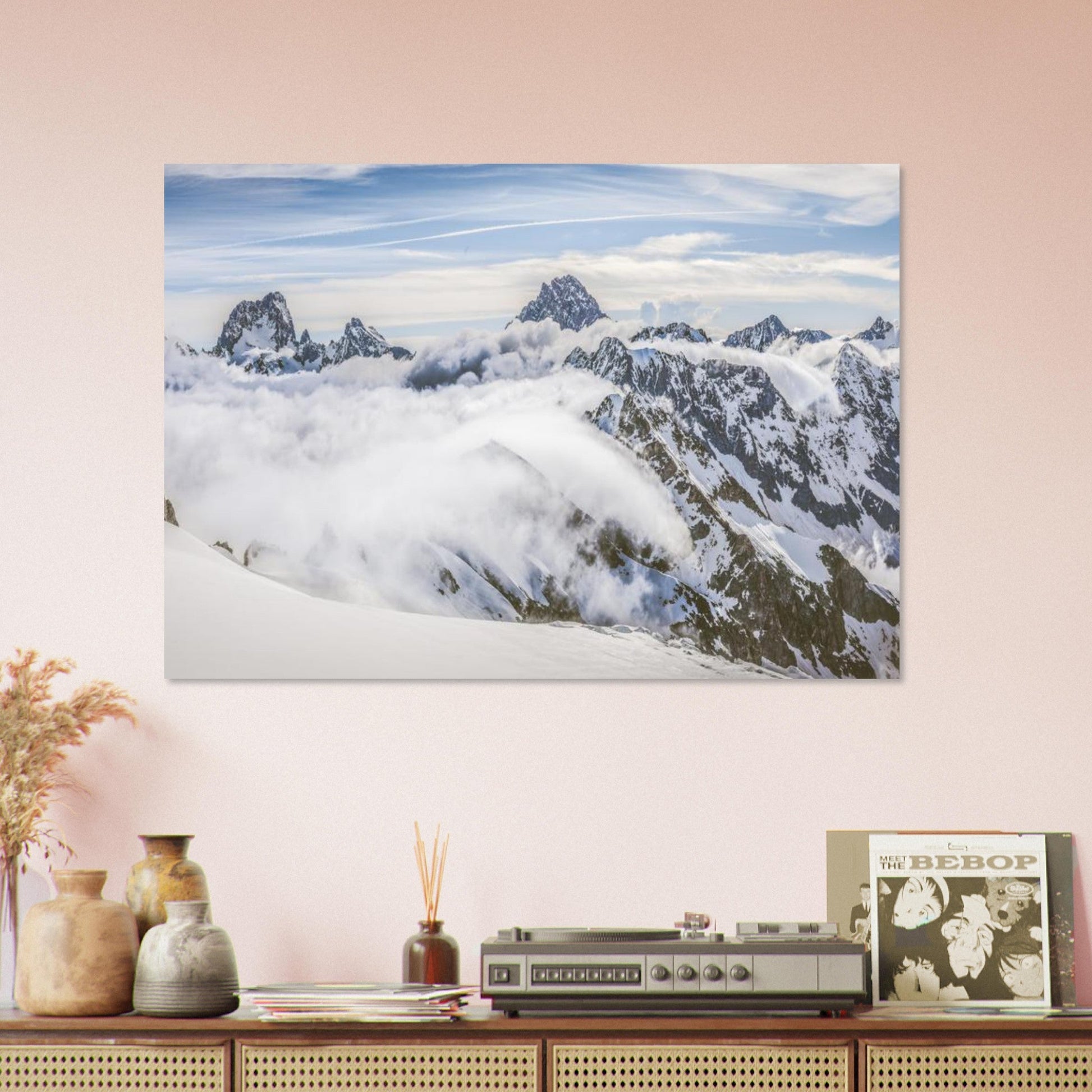 Tableau photo Photo de la Crêtes des Écrins — mer de nuages (plateau des Rouies) — tirage aluminium Dibond mat, fabrication française, prêt à accrocher