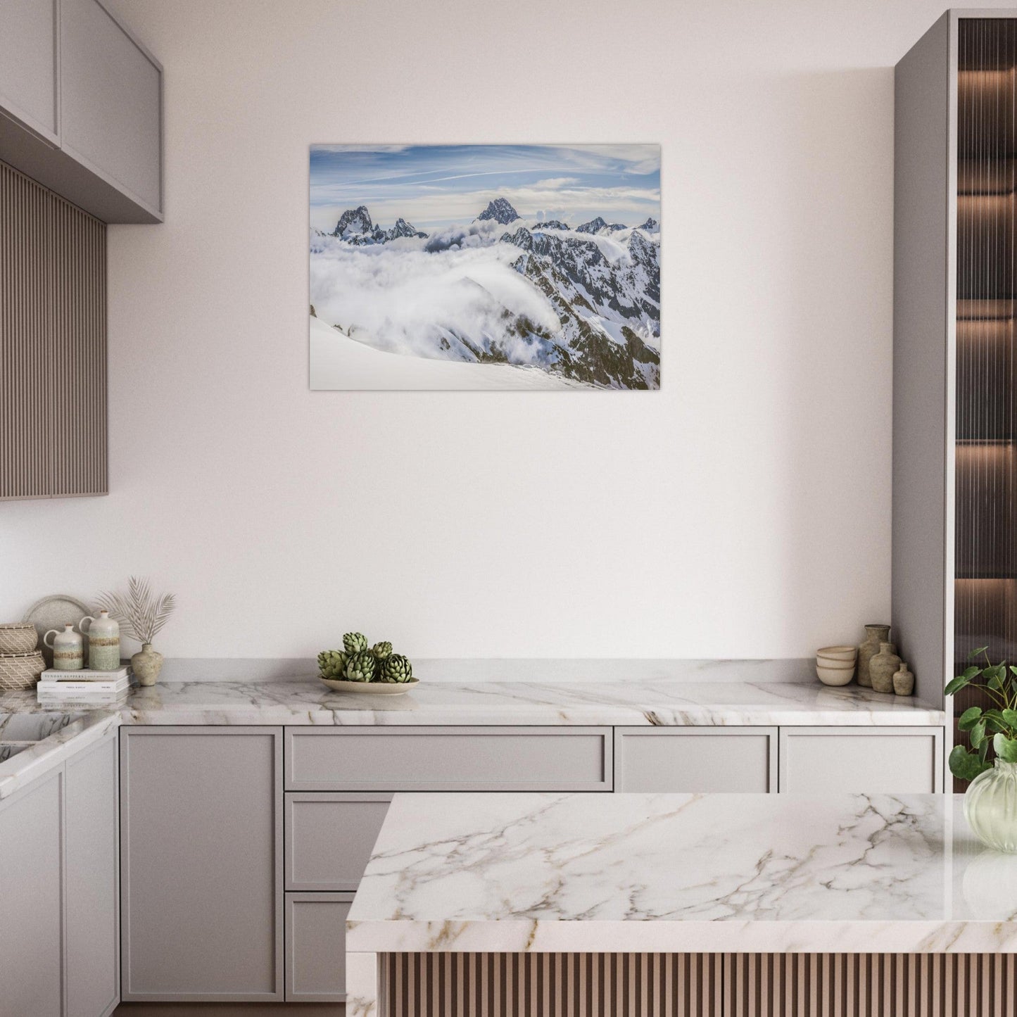 Tableau photo Photo de la Crêtes des Écrins — mer de nuages (plateau des Rouies) — tirage aluminium Dibond mat, fabrication française, prêt à accrocher