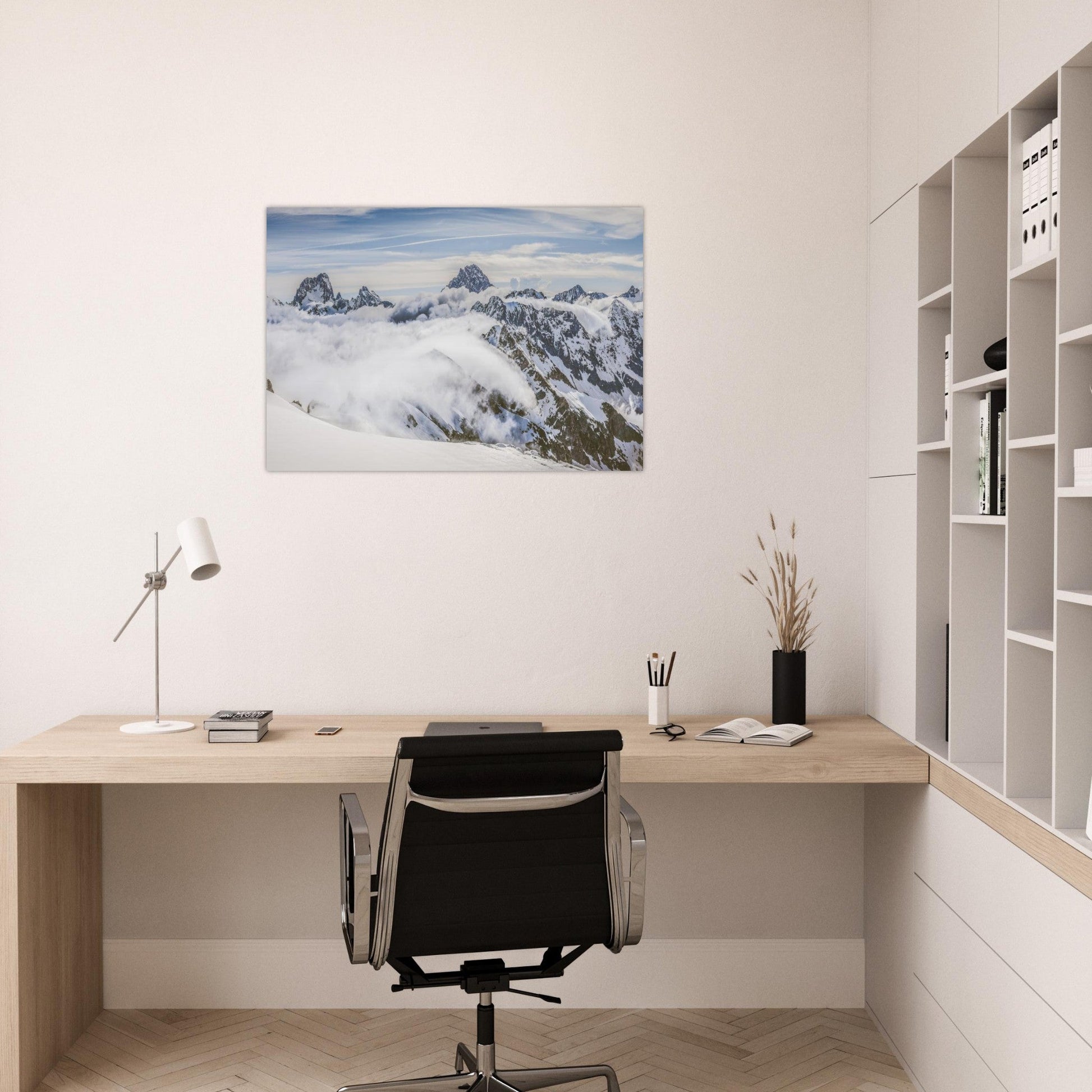 Tableau photo Photo de la Crêtes des Écrins — mer de nuages (plateau des Rouies) — tirage aluminium Dibond mat, fabrication française, prêt à accrocher