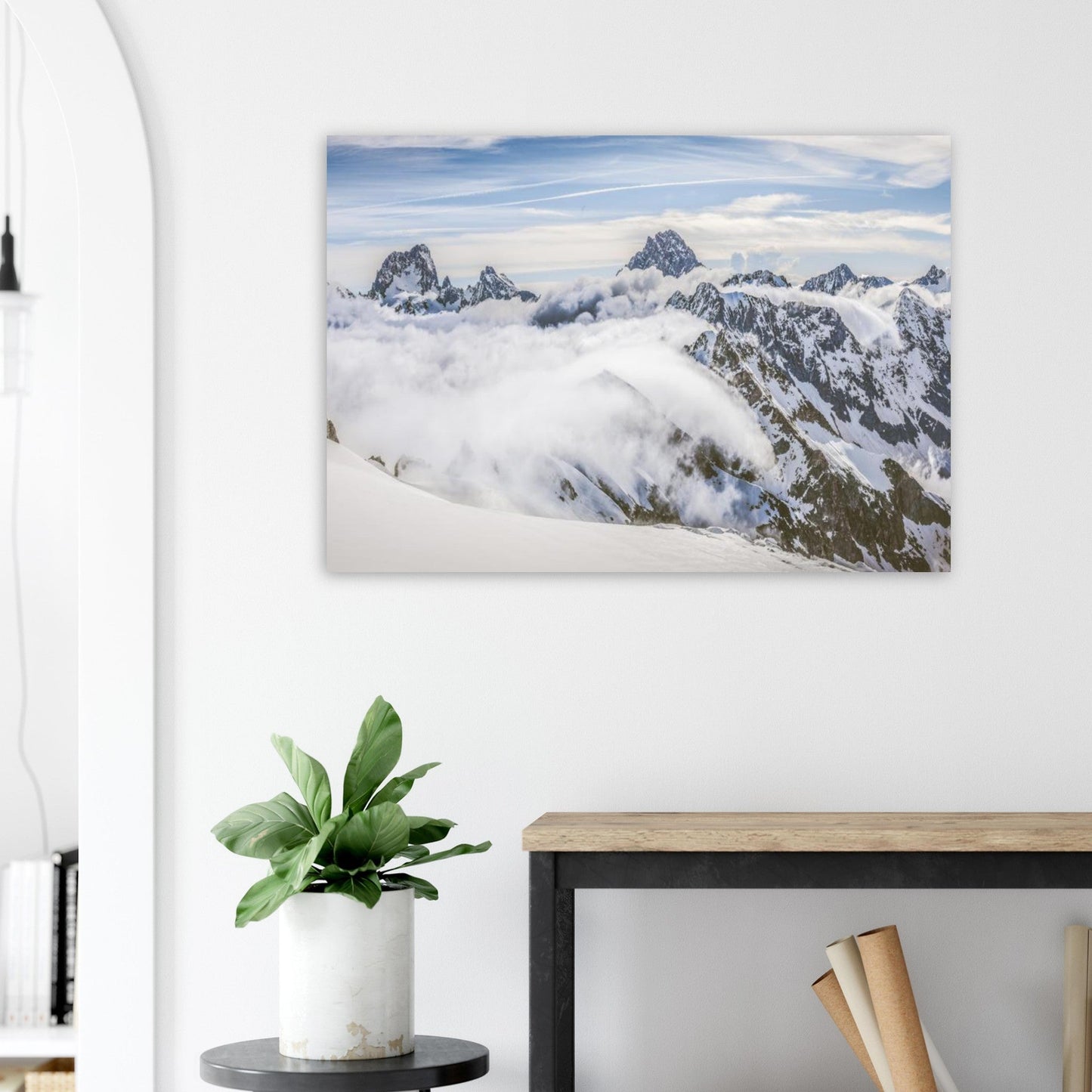 Tableau photo Photo de la Crêtes des Écrins — mer de nuages (plateau des Rouies) — tirage aluminium Dibond mat, fabrication française, prêt à accrocher