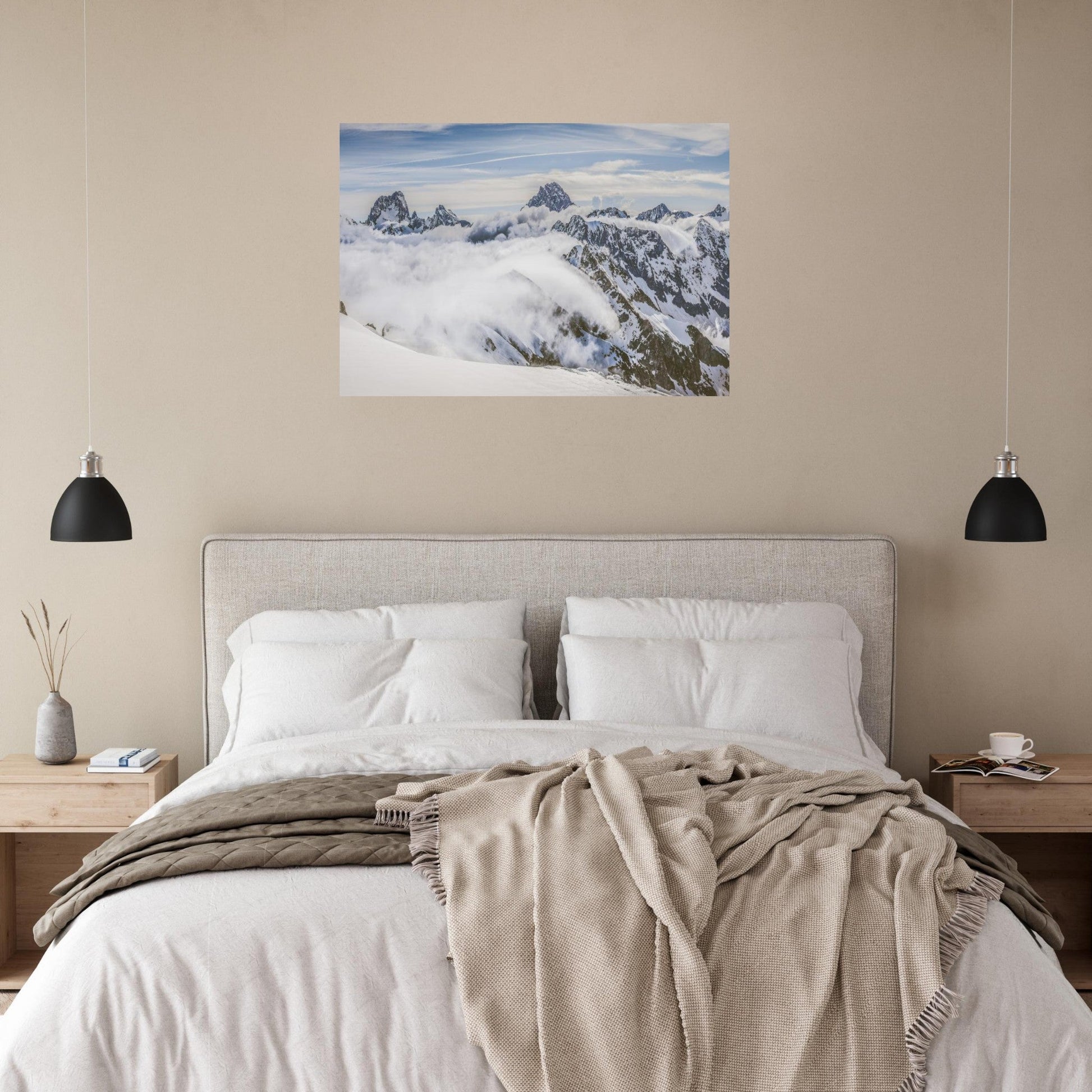 Tableau photo Photo de la Crêtes des Écrins — mer de nuages (plateau des Rouies) — tirage aluminium Dibond mat, fabrication française, prêt à accrocher