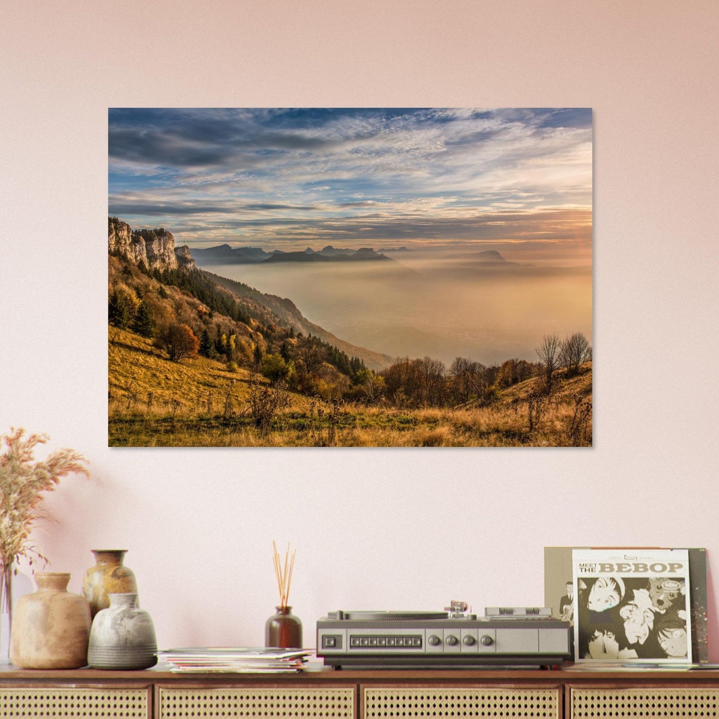 Tableau photo Photo de la Croix du Nivolet — Bauges & Chartreuse — tirage aluminium Dibond mat, fabrication française, prêt à accrocher