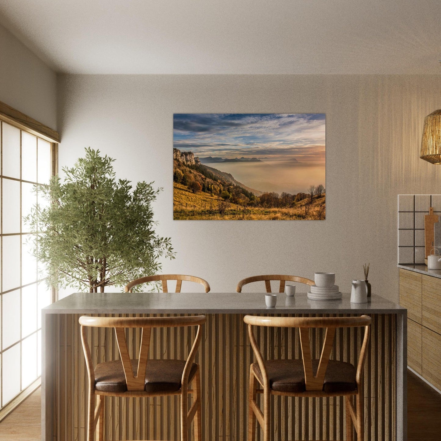 Tableau photo Photo de la Croix du Nivolet — Bauges & Chartreuse — tirage aluminium Dibond mat, fabrication française, prêt à accrocher