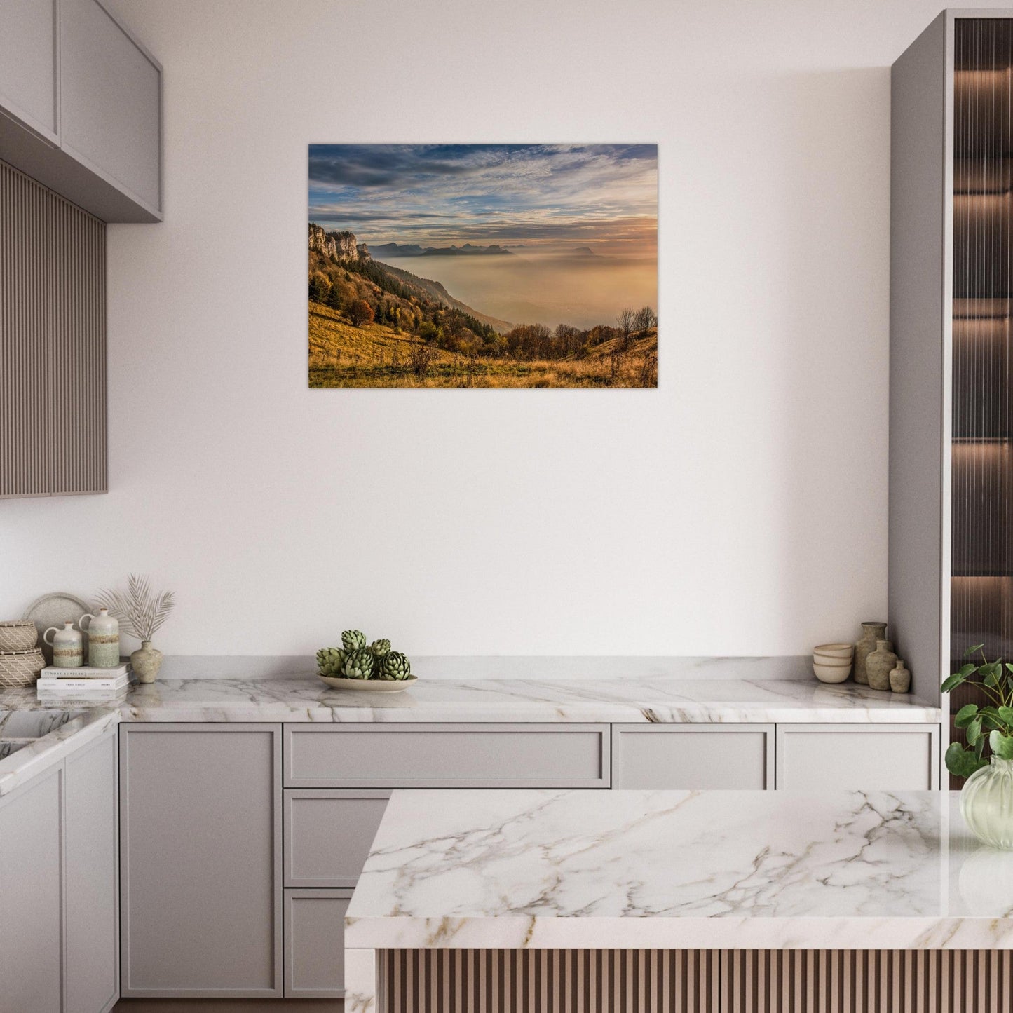 Tableau photo Photo de la Croix du Nivolet — Bauges & Chartreuse — tirage aluminium Dibond mat, fabrication française, prêt à accrocher