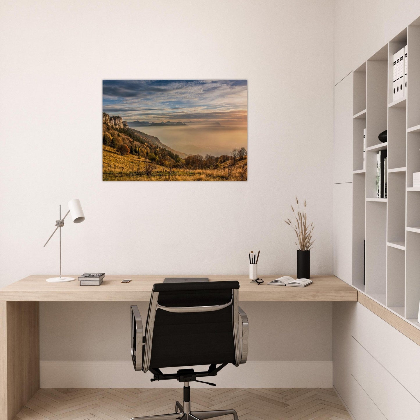 Tableau photo Photo de la Croix du Nivolet — Bauges & Chartreuse — tirage aluminium Dibond mat, fabrication française, prêt à accrocher