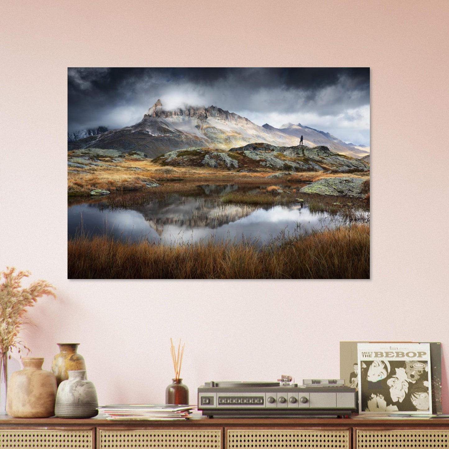 Tableau photo Photo de la Dent Parrachée – Orage d’automne en Vanoise — tirage aluminium Dibond mat, fabrication française, prêt à accrocher