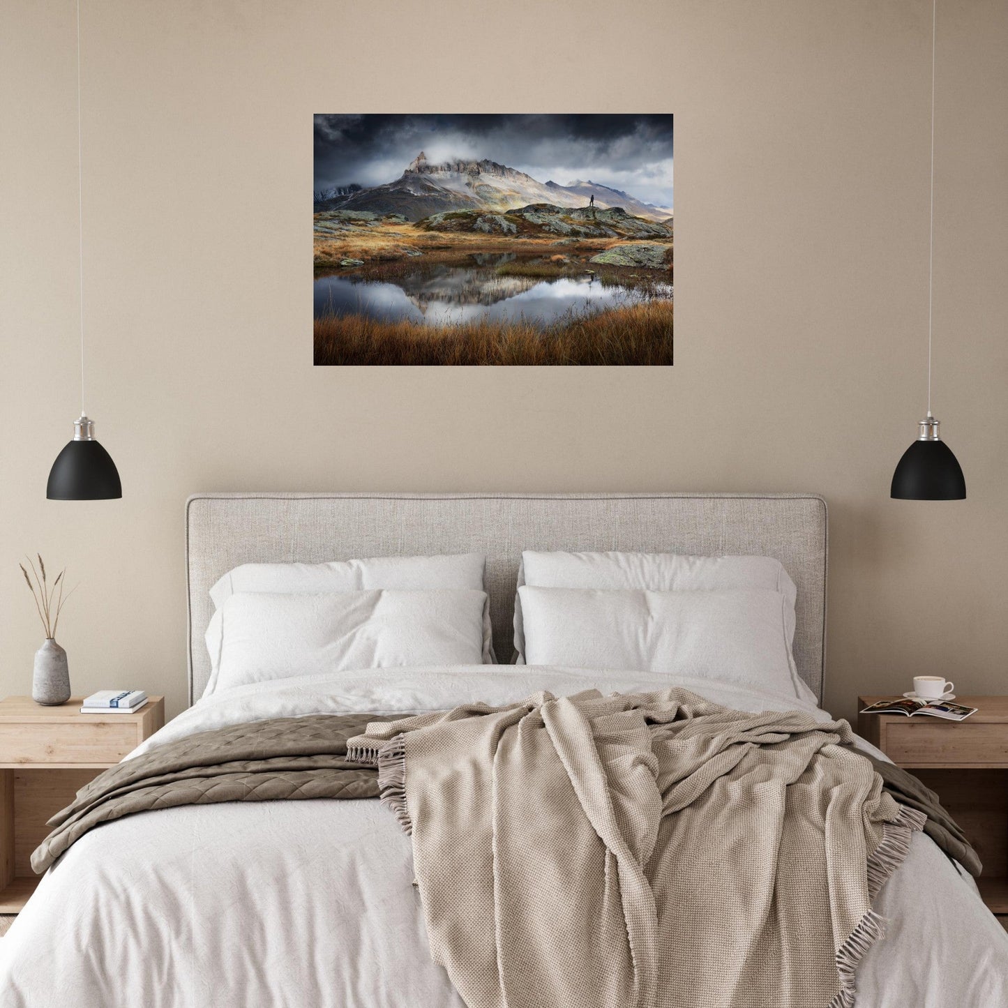 Tableau photo Photo de la Dent Parrachée – Orage d’automne en Vanoise — tirage aluminium Dibond mat, fabrication française, prêt à accrocher