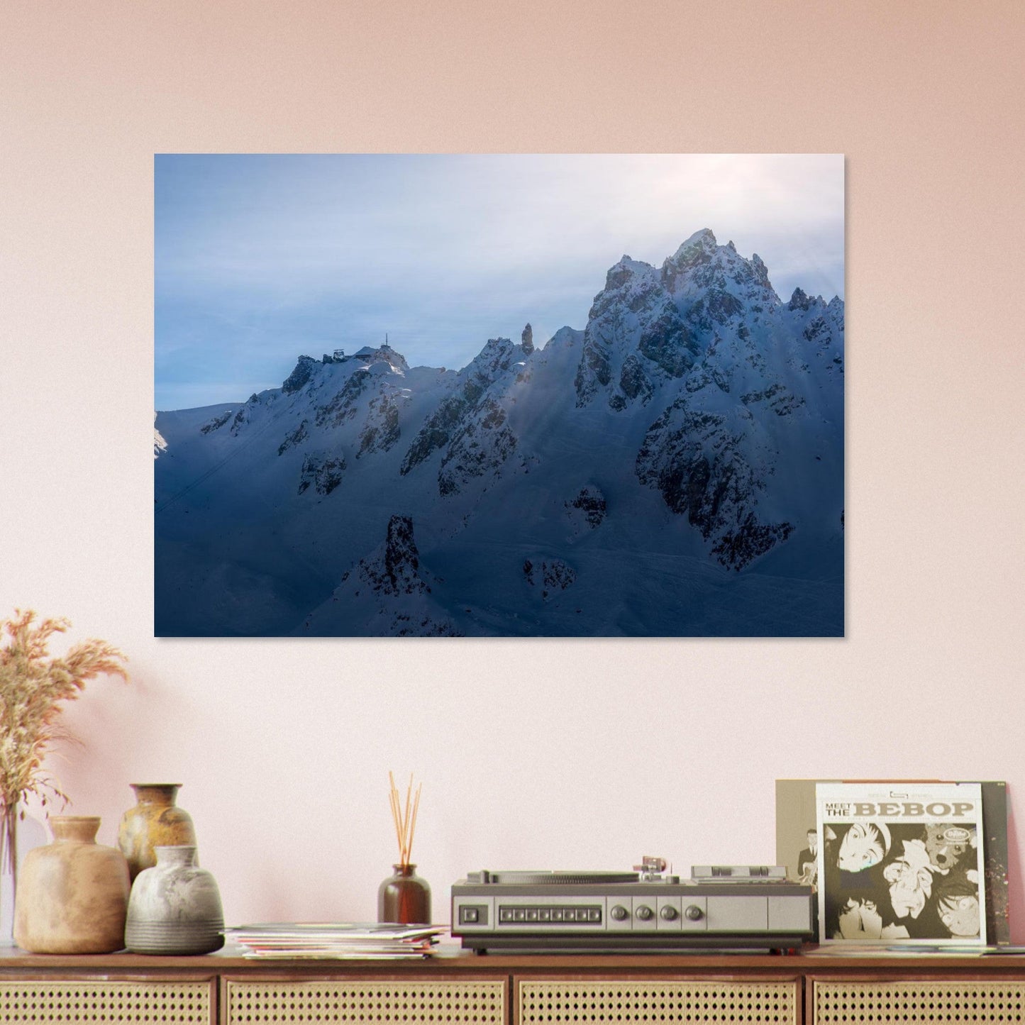 Tableau photo Photo de la La Saulire & Dent de Burgin — Courchevel, Savoie — tirage aluminium Dibond mat, fabrication française, prêt à accrocher